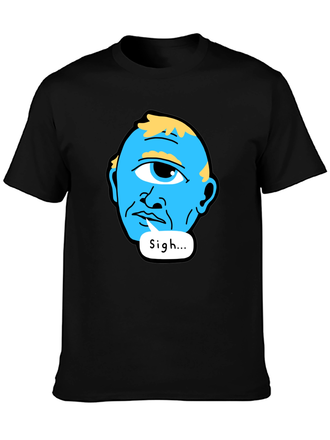 Sigh Cyclops T-Shirt - Black Cotton Tee