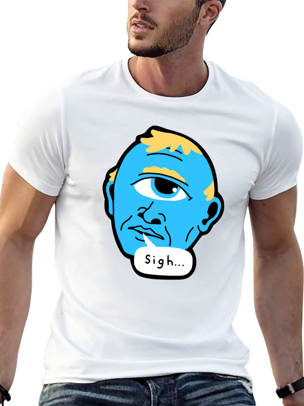 Sigh Cyclops T-Shirt - Black Cotton Tee