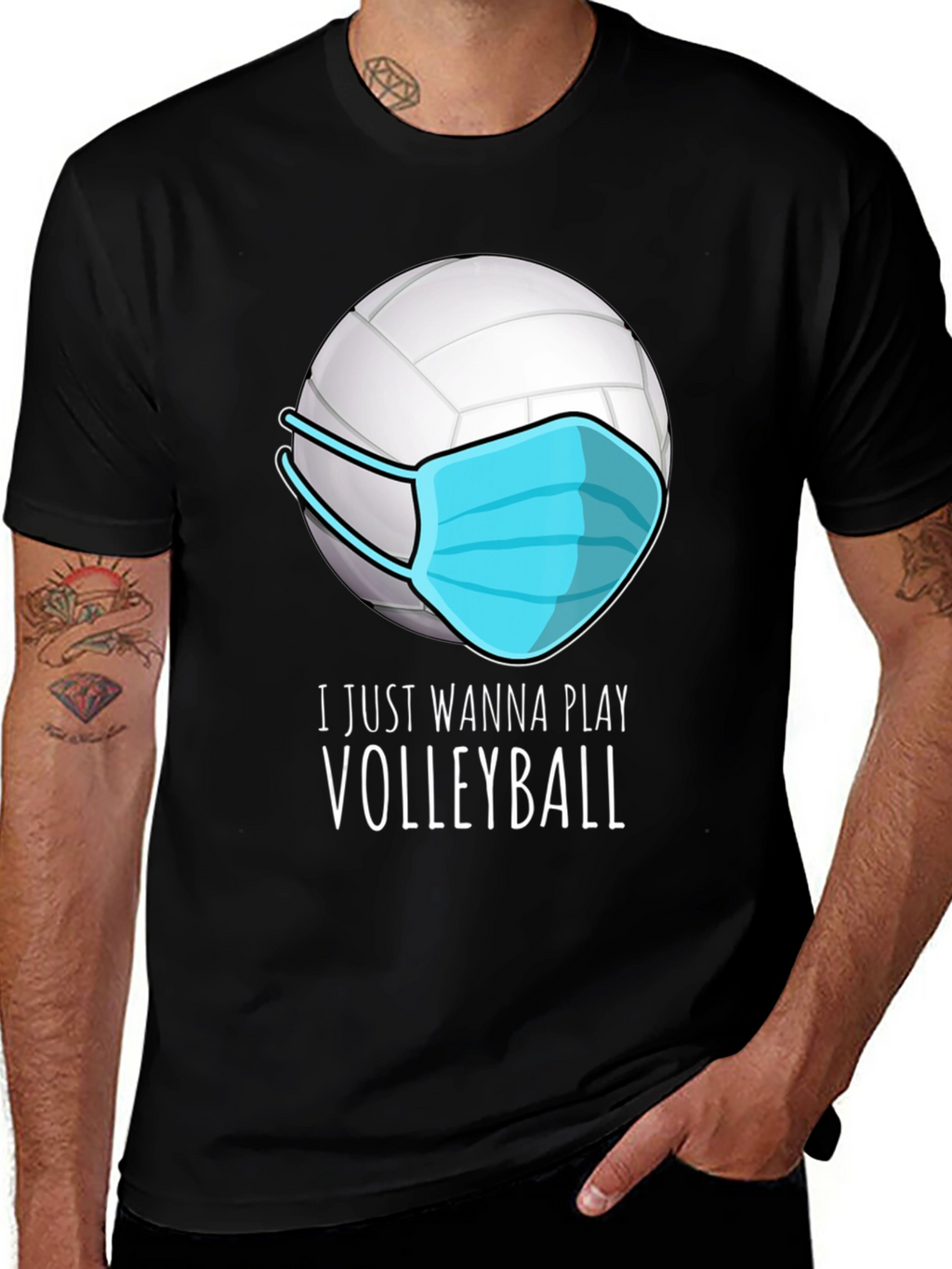 Masked Volleyball Graphic Tee - Play On!