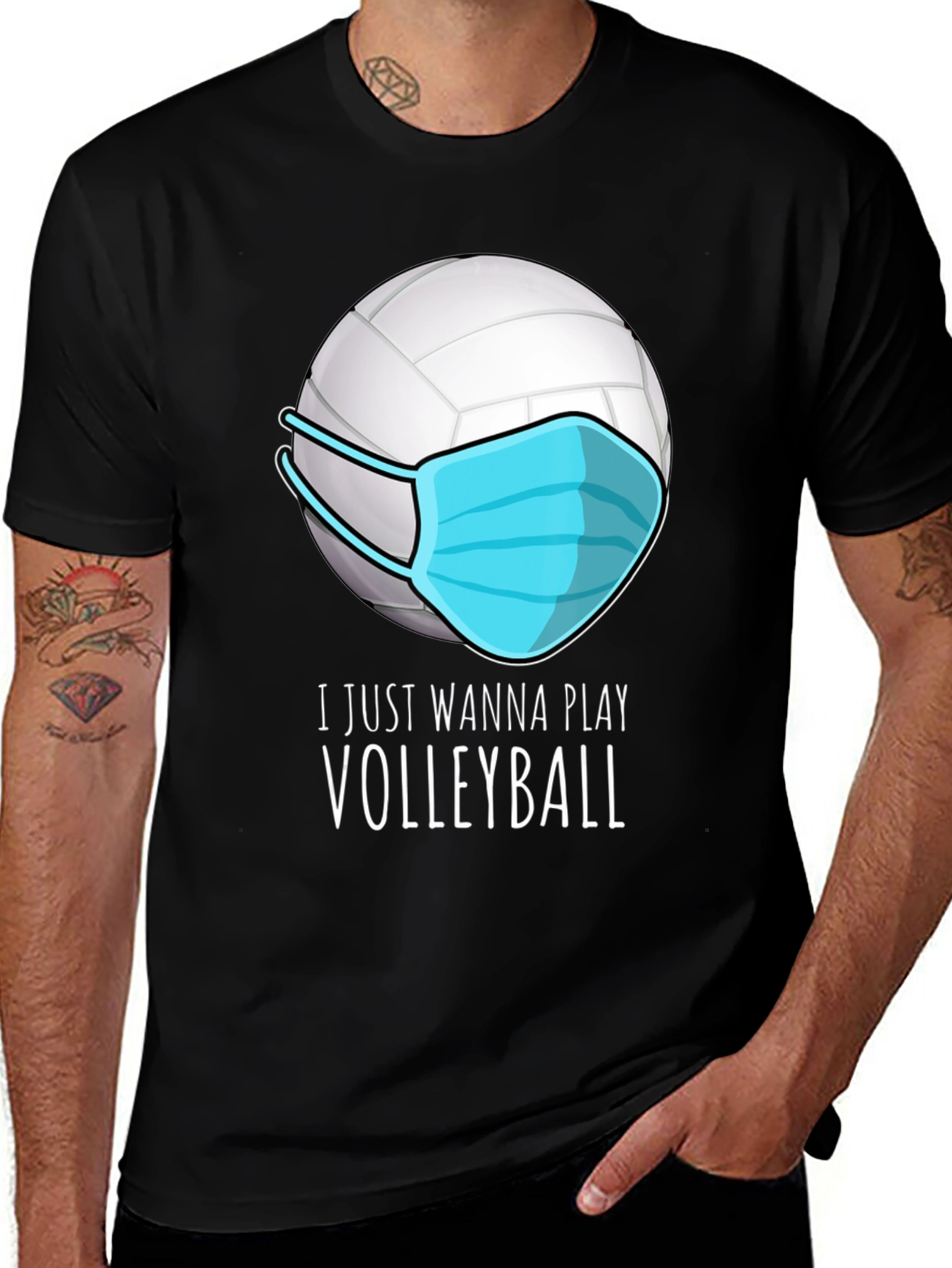 Masked Volleyball Graphic Tee - Play On!
