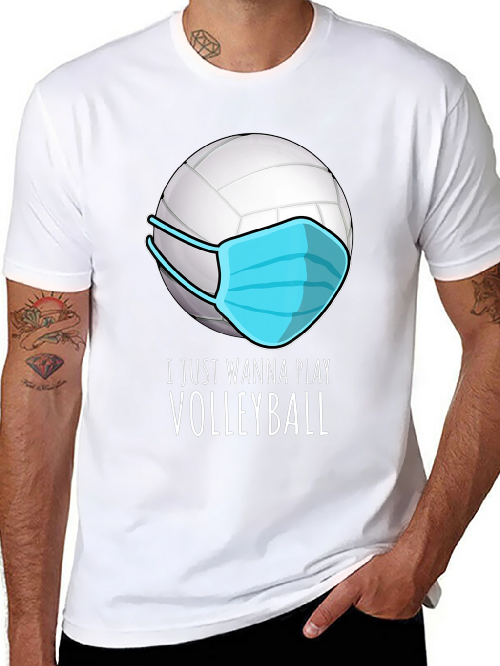 Masked Volleyball Graphic Tee - Play On!