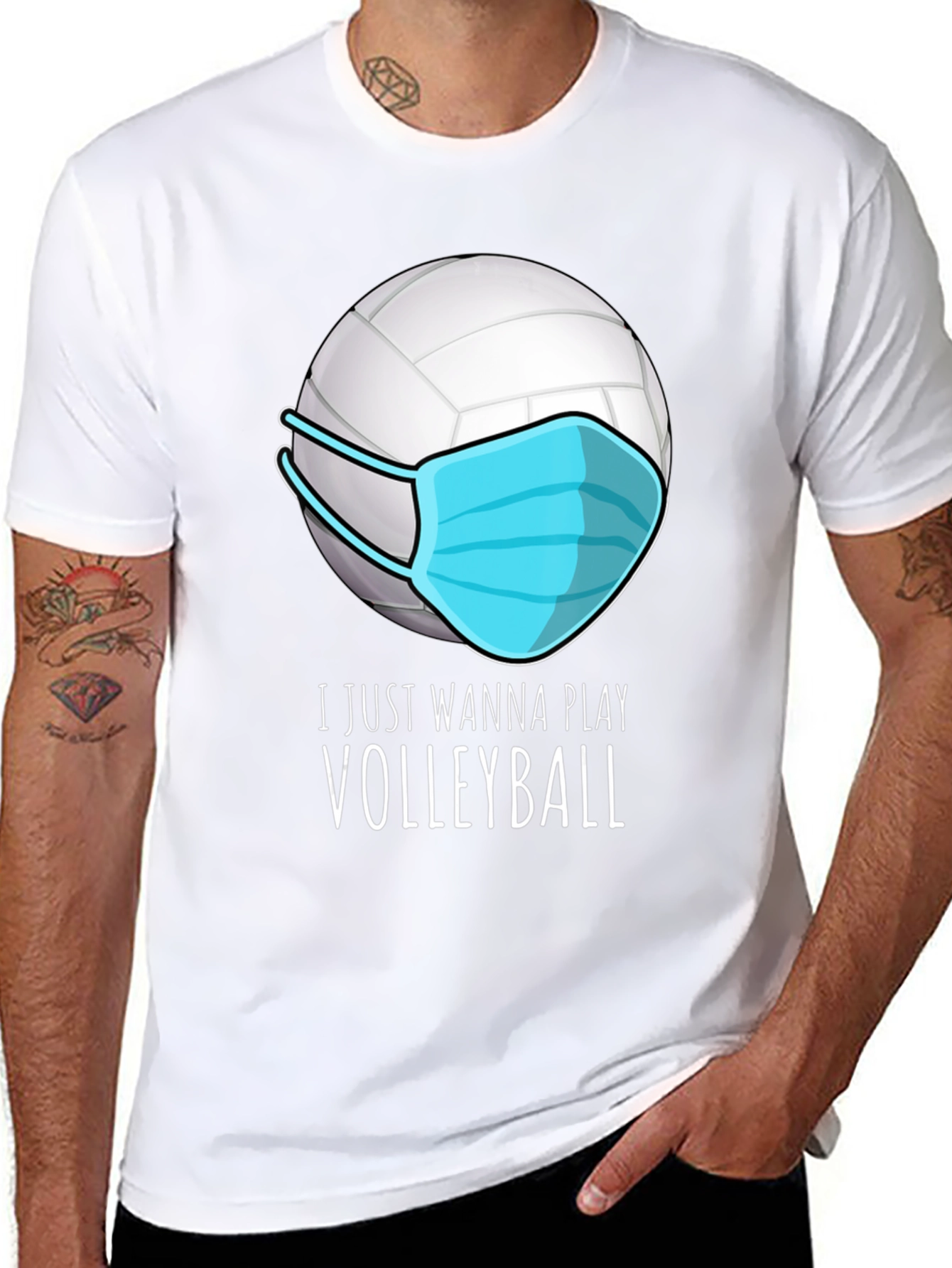 Masked Volleyball Graphic Tee - Play On!