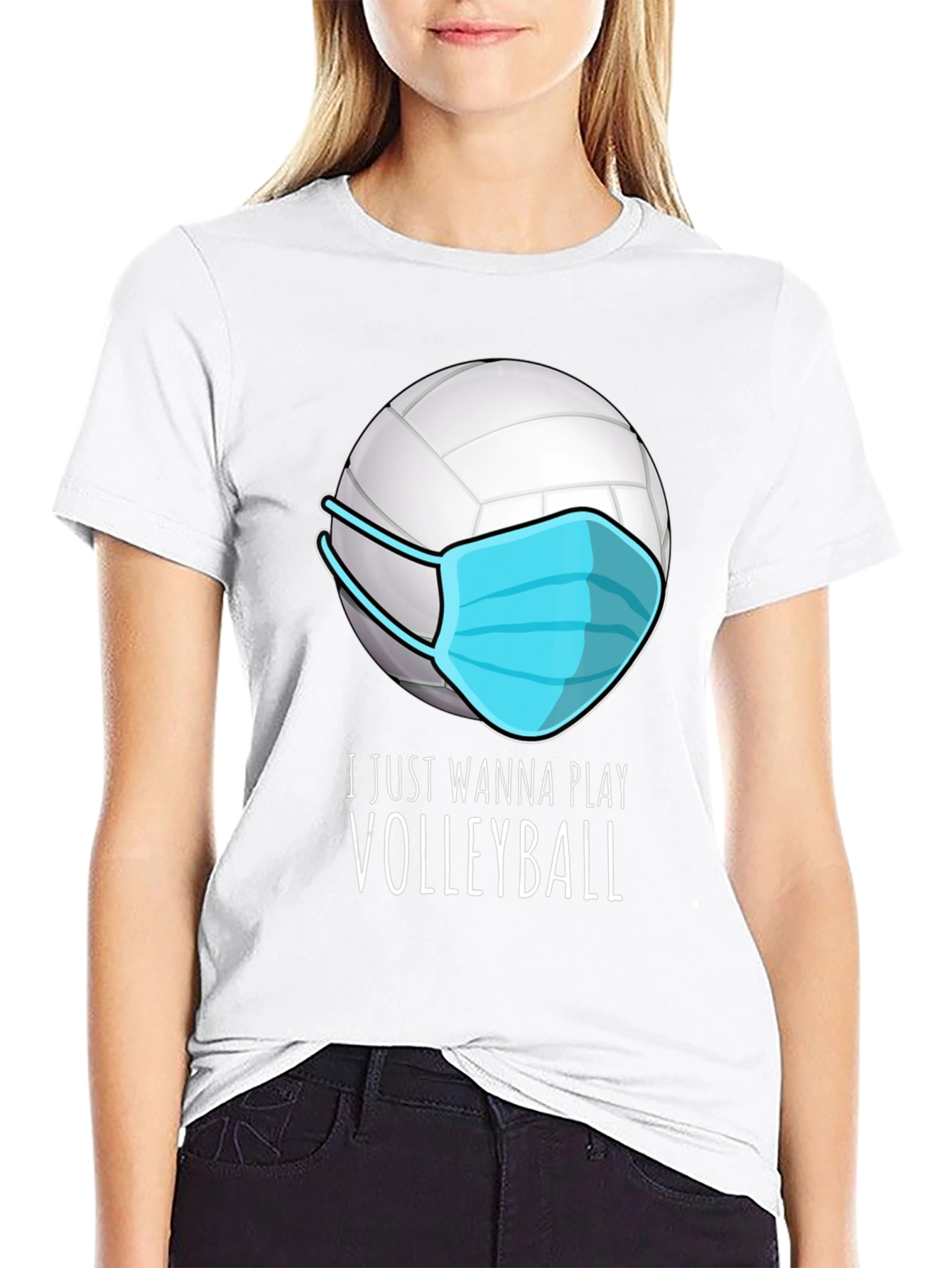 Masked Volleyball Graphic Tee - Play On!