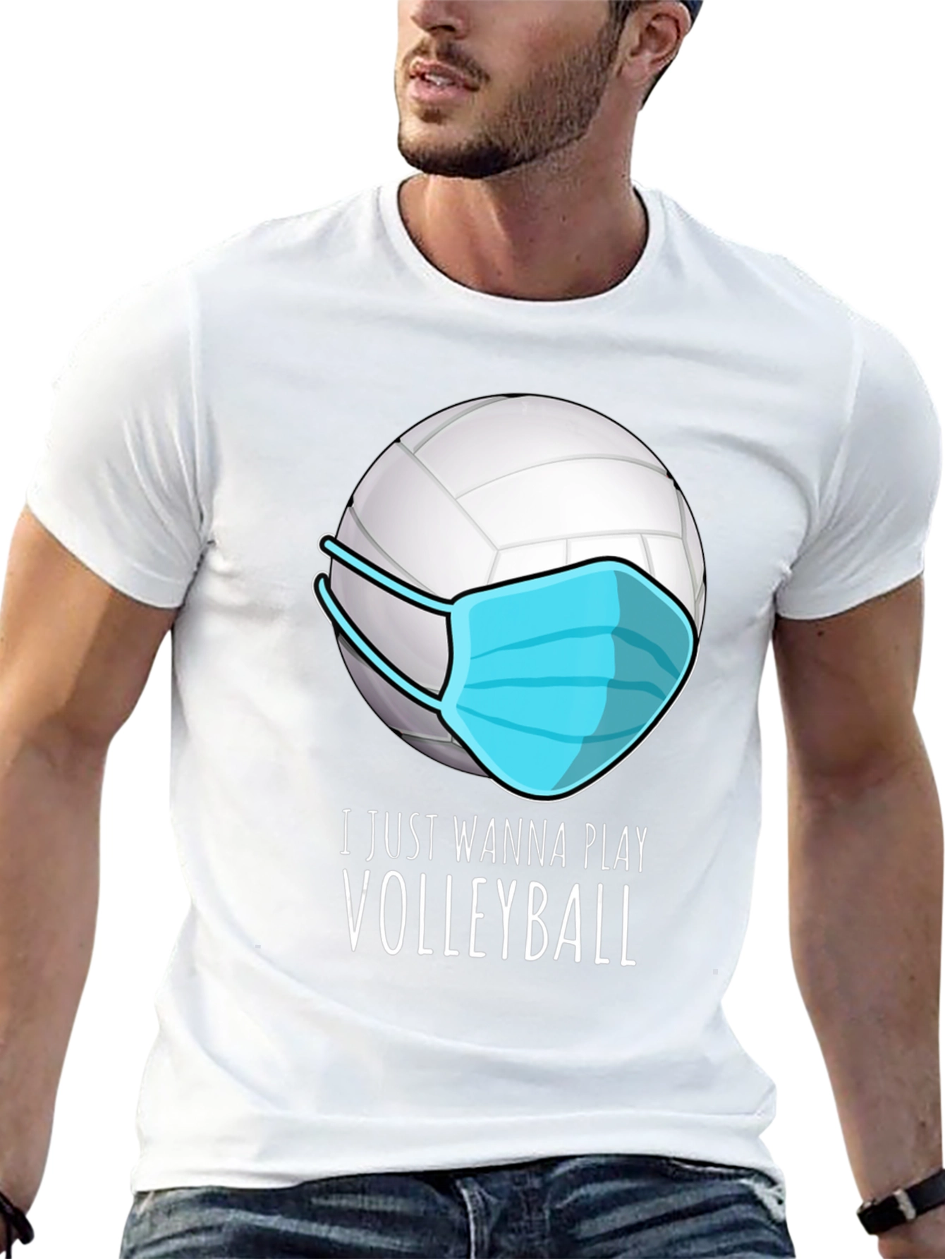Masked Volleyball Graphic Tee - Play On!