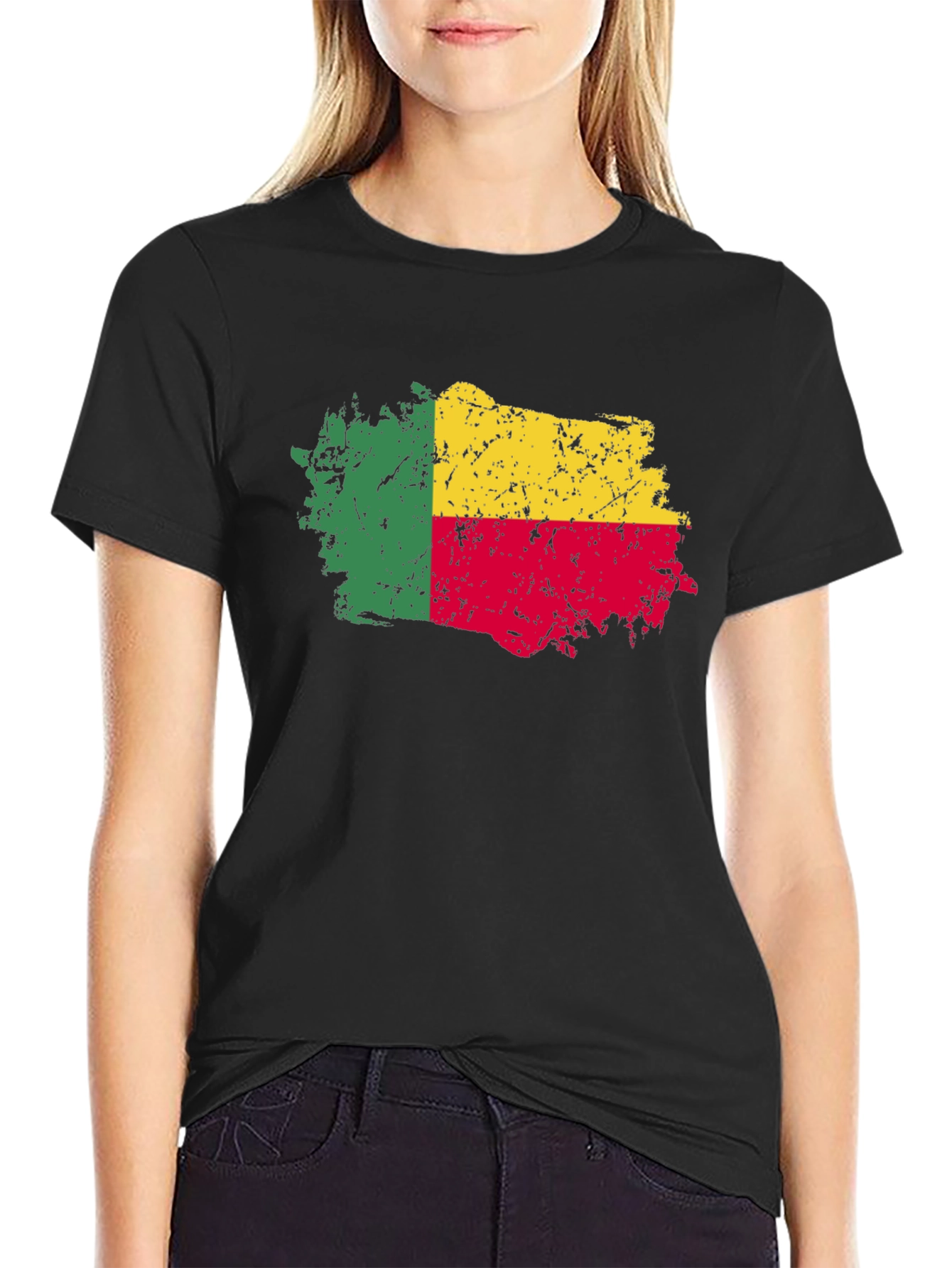 Benin Flag Grunge T-Shirt - Show Your Pride