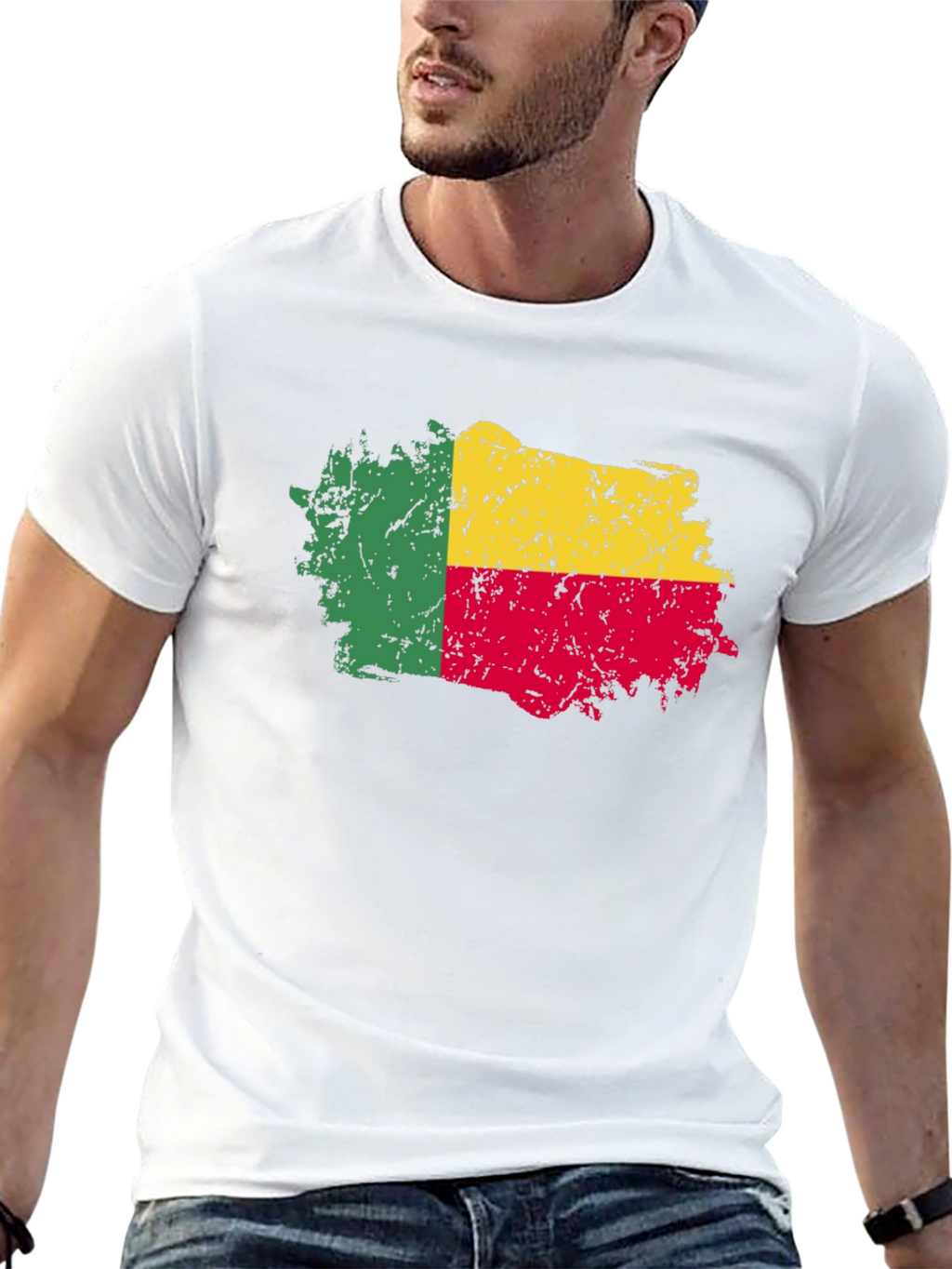 Benin Flag Grunge T-Shirt - Show Your Pride