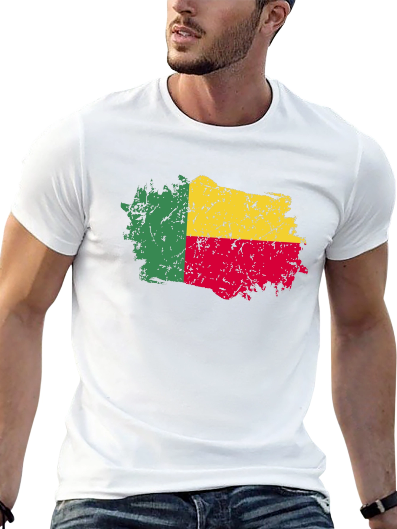 Benin Flag Grunge T-Shirt - Show Your Pride