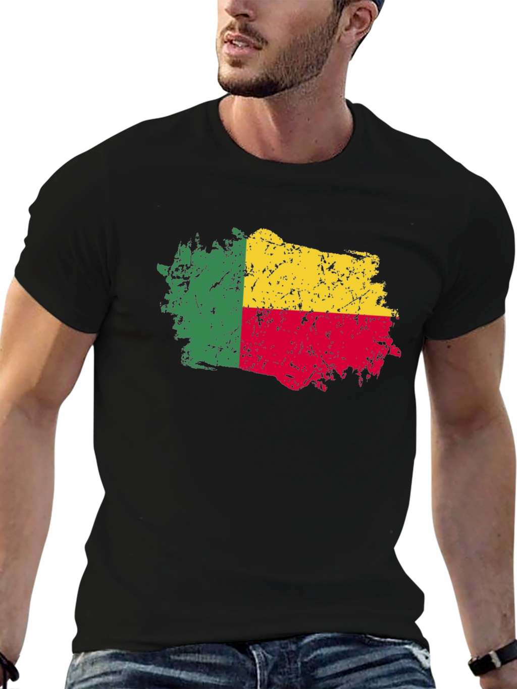 Benin Flag Grunge T-Shirt - Show Your Pride