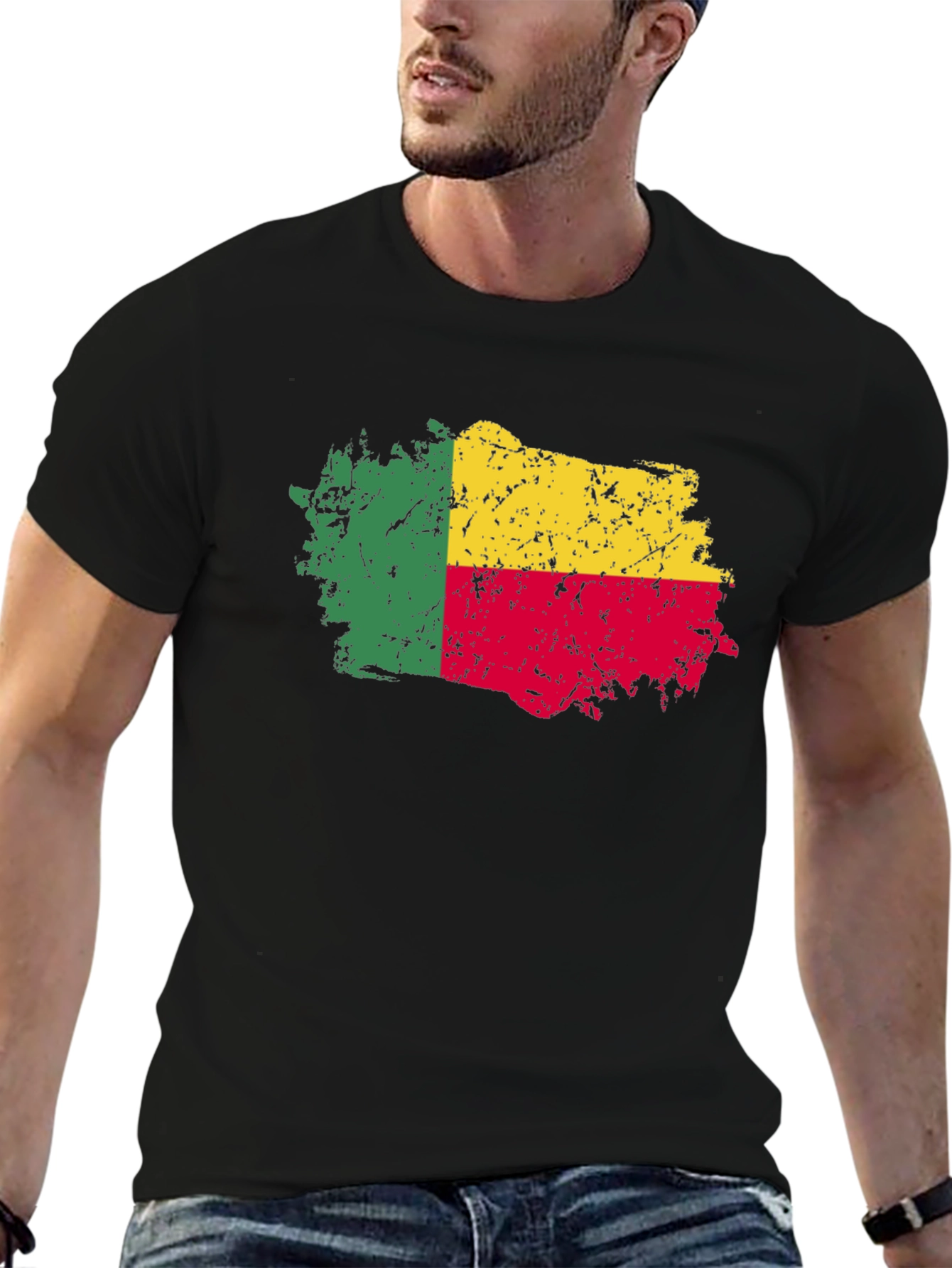Benin Flag Grunge T-Shirt - Show Your Pride