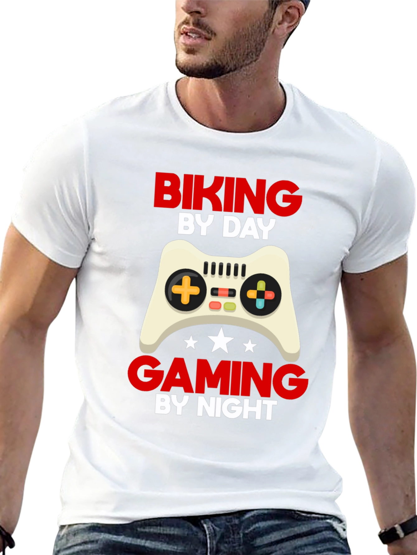 Biking By Day Gaming By Night T-Shirt
