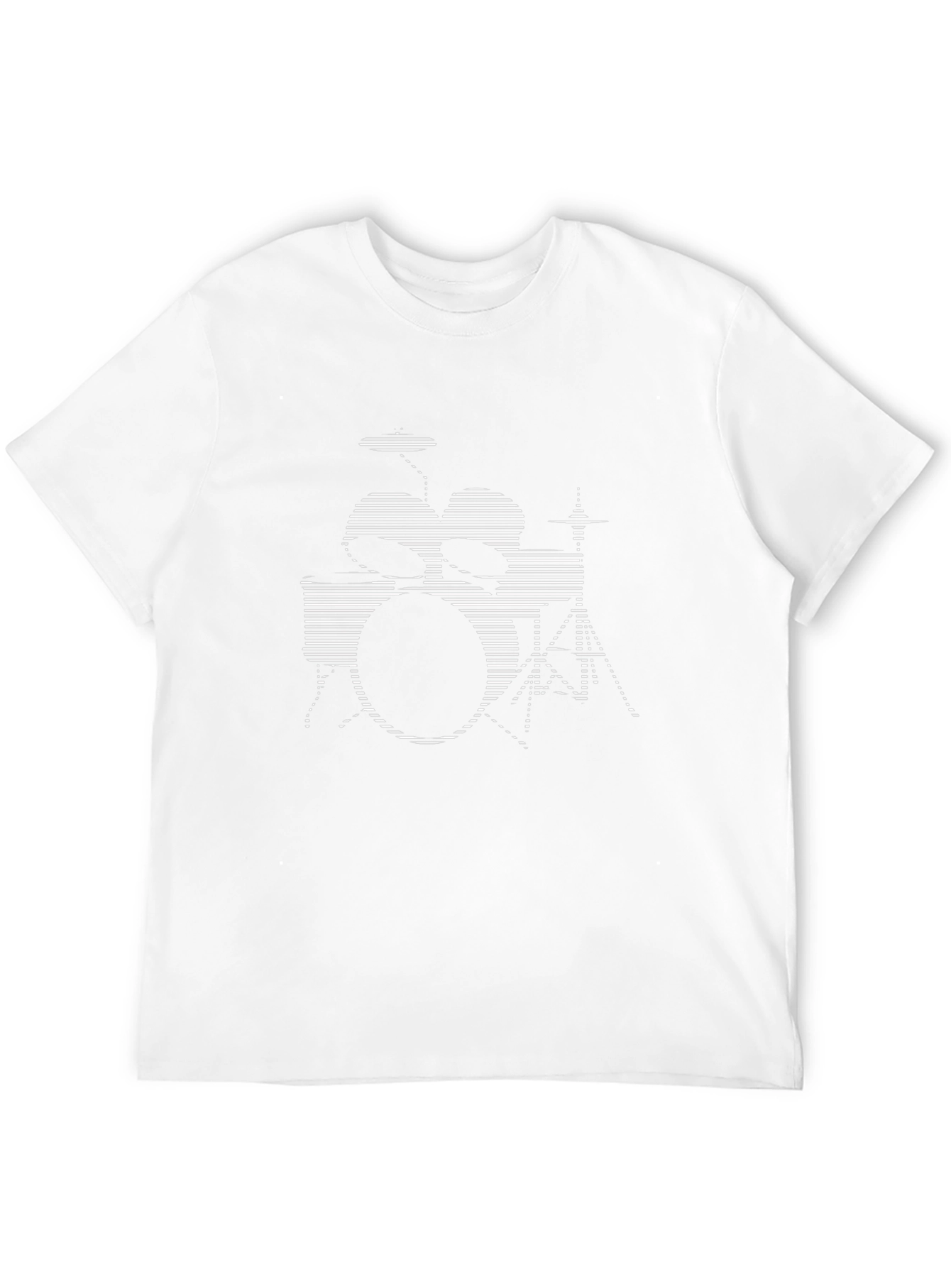 Drum Set Graphic T-Shirt - Black Cotton Tee