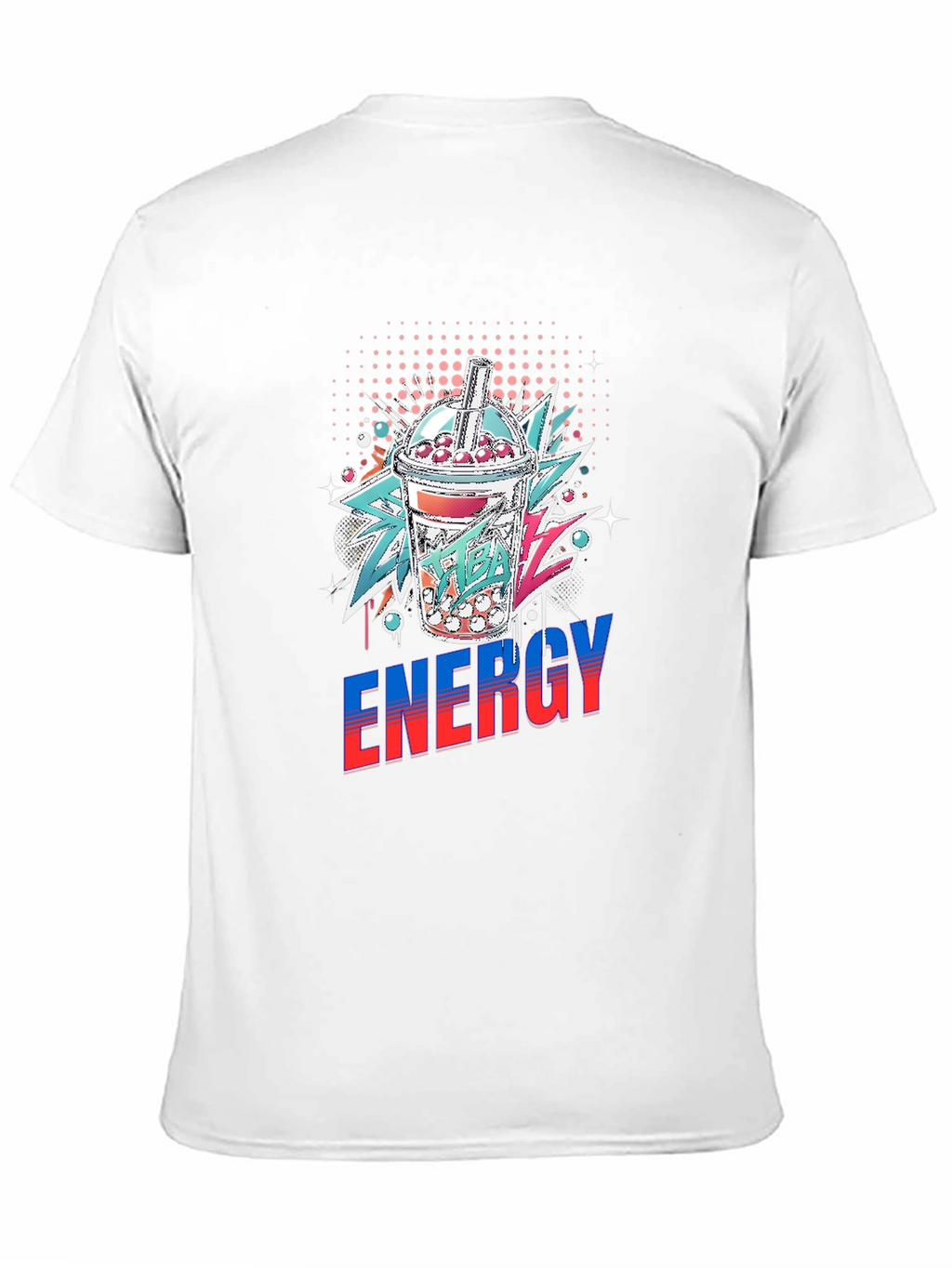 Mens Energy Bubble Tea Graphic T-Shirt