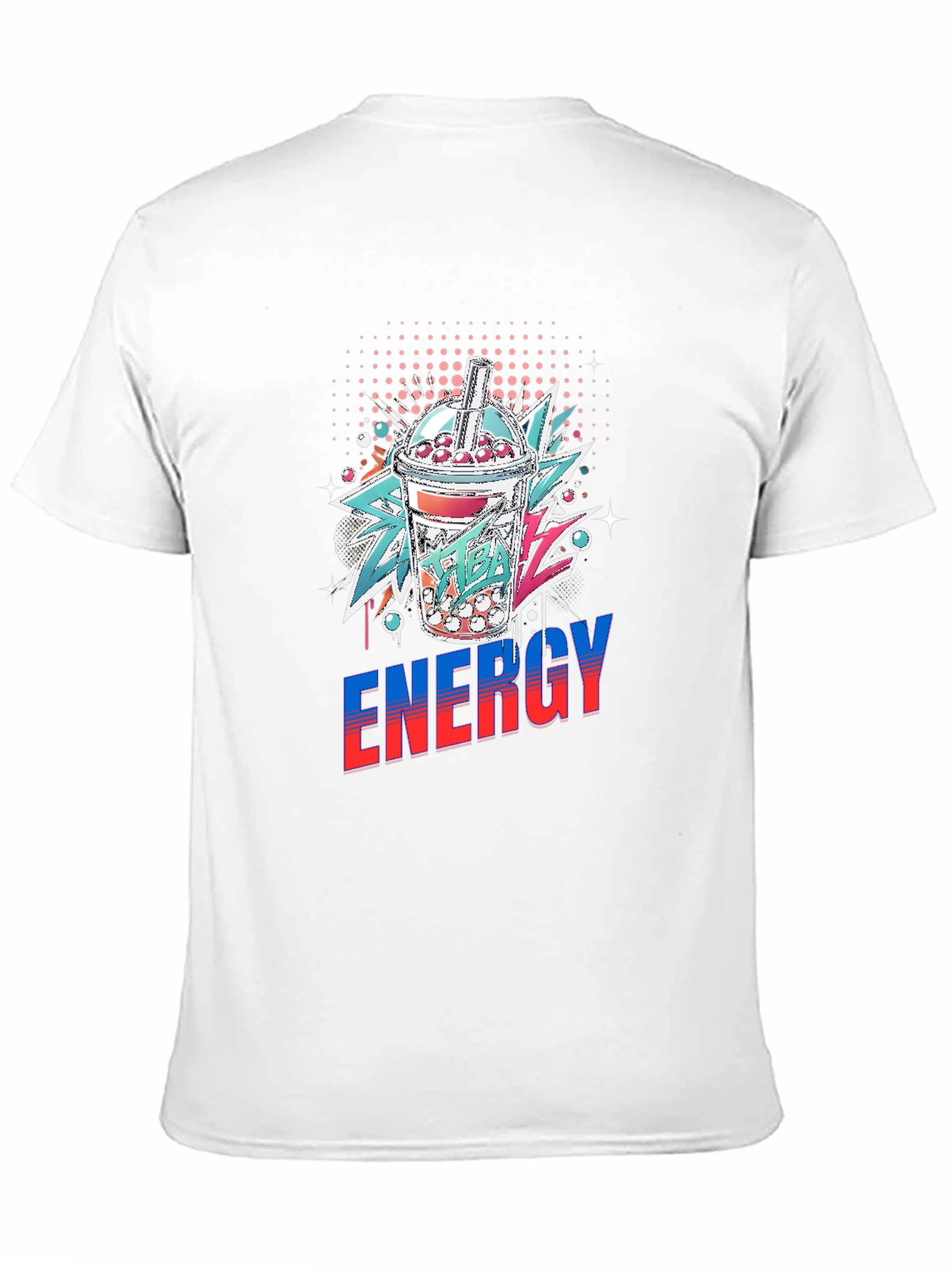 Mens Energy Bubble Tea Graphic T-Shirt