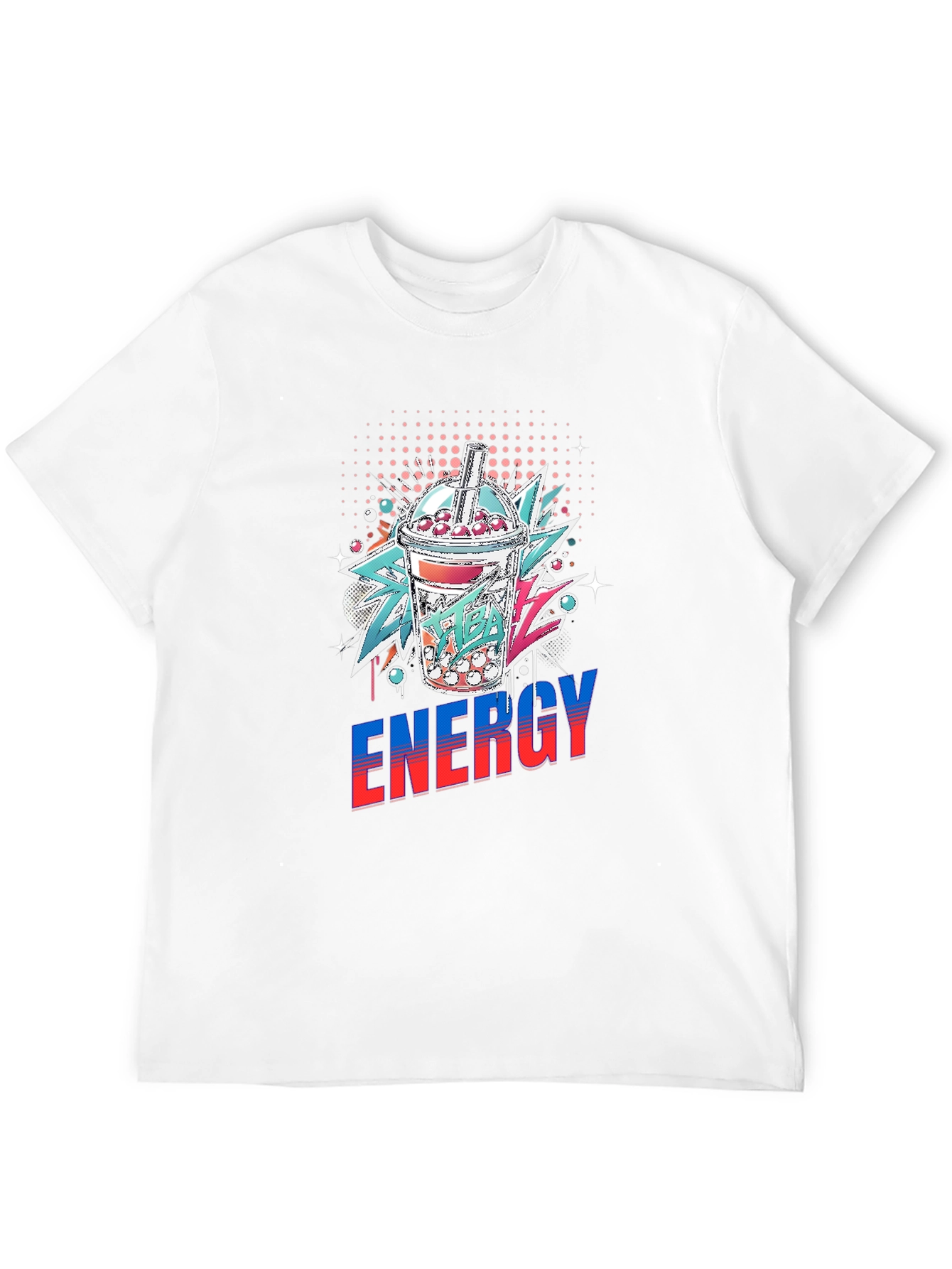 Mens Energy Bubble Tea Graphic T-Shirt