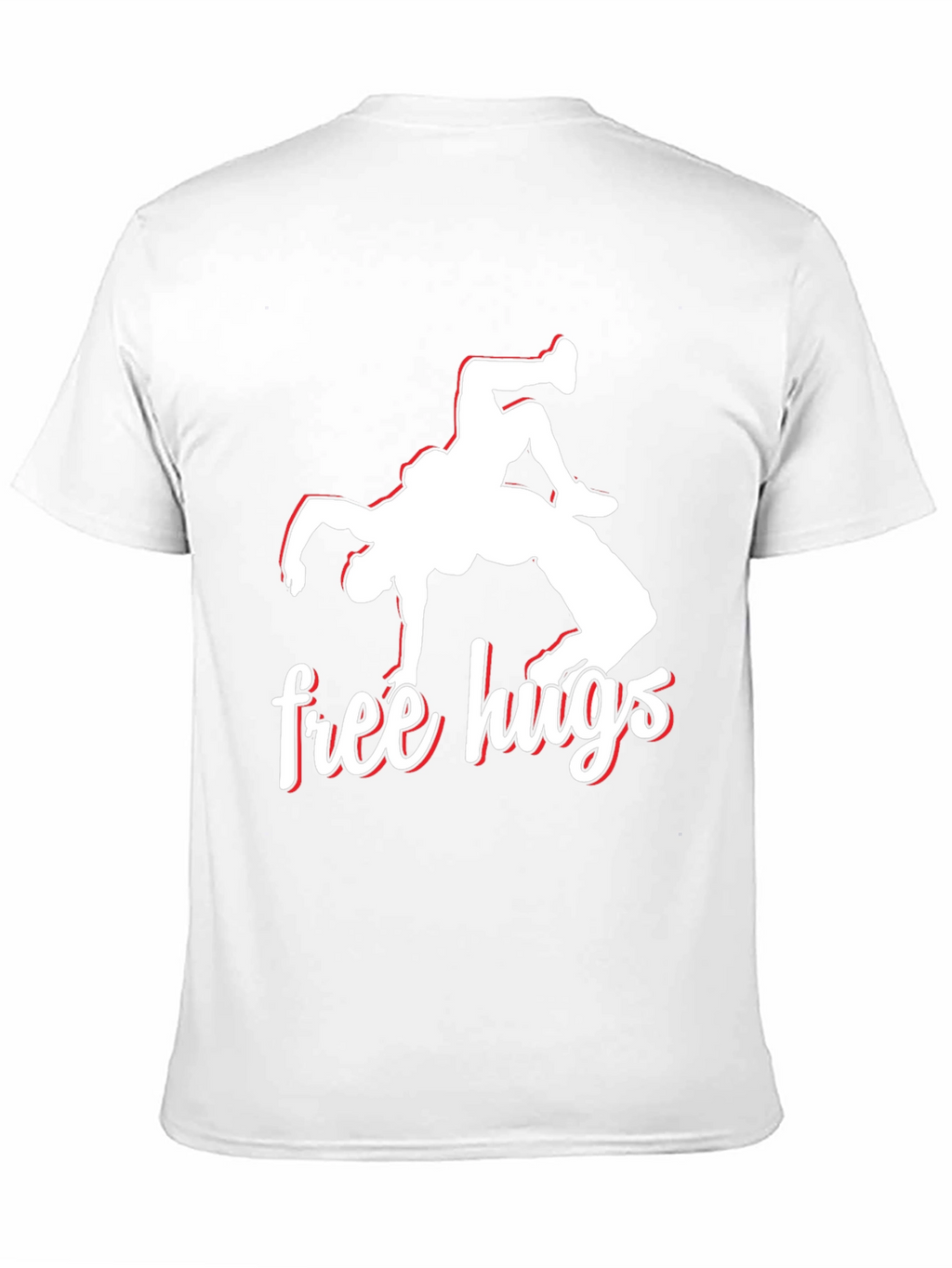 Free Hugs Wrestling Black Graphic Tee