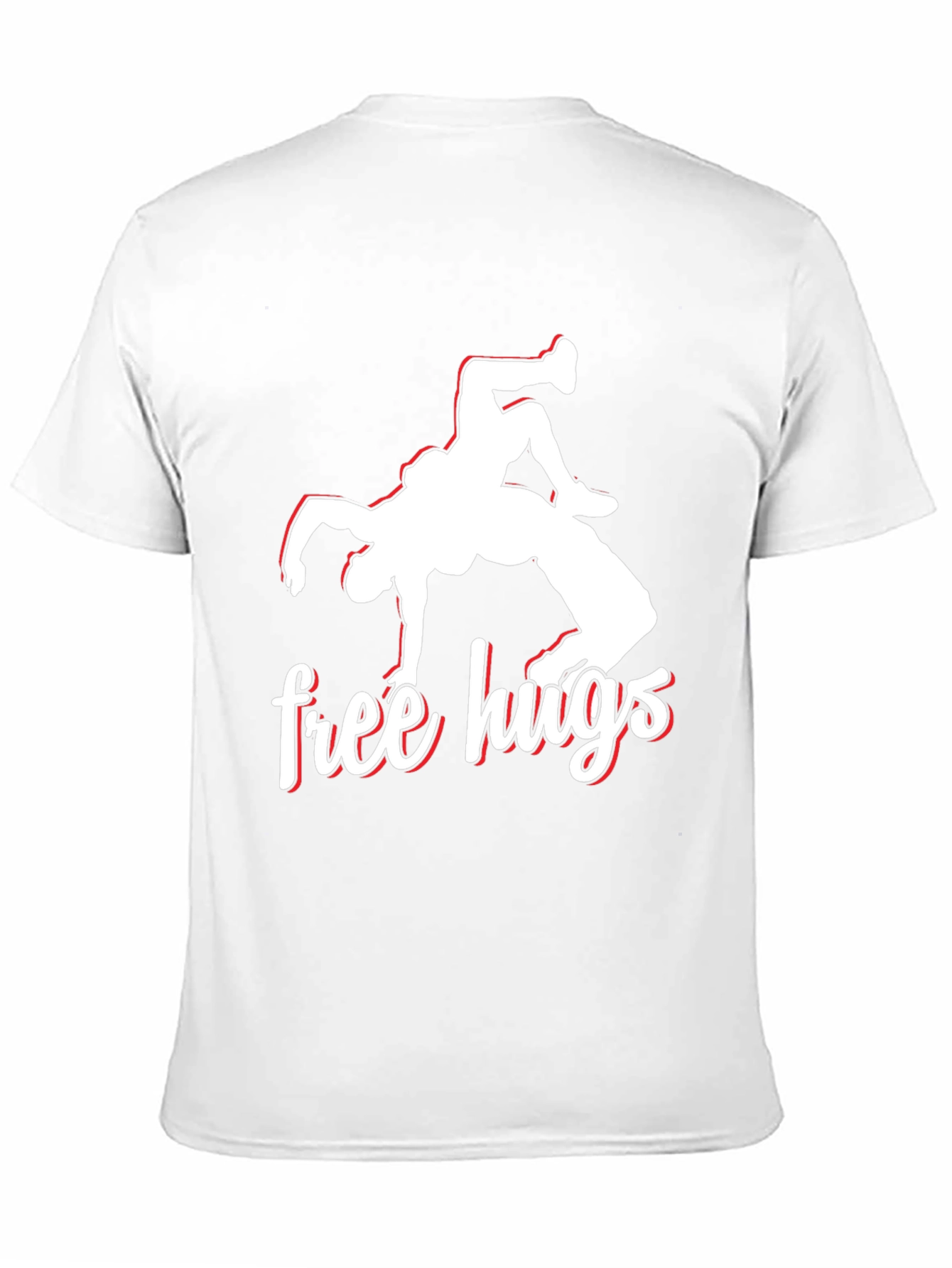 Free Hugs Wrestling Black Graphic Tee