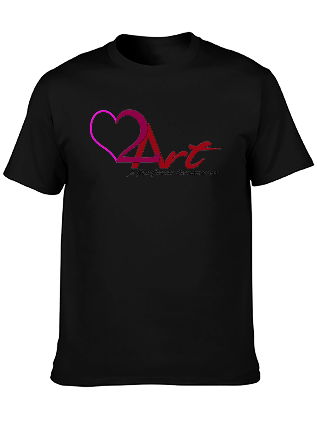 Love 2 Art Nonprofit Black T-Shirt