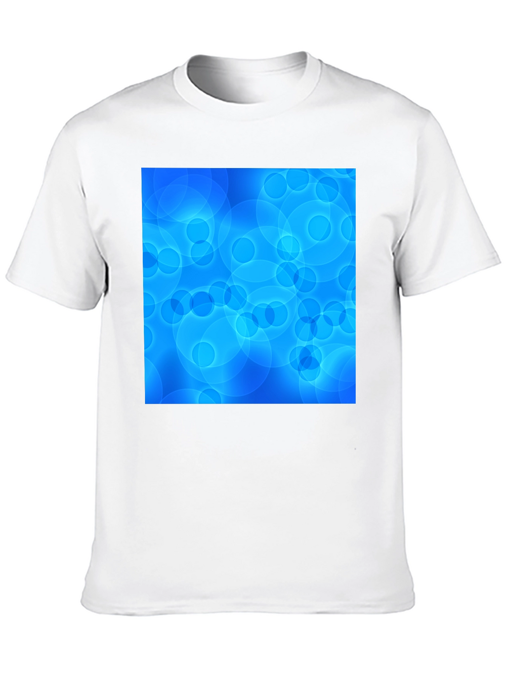 Blue Circle Pattern Graphic Tee - Stylish Unisex T-Shirt