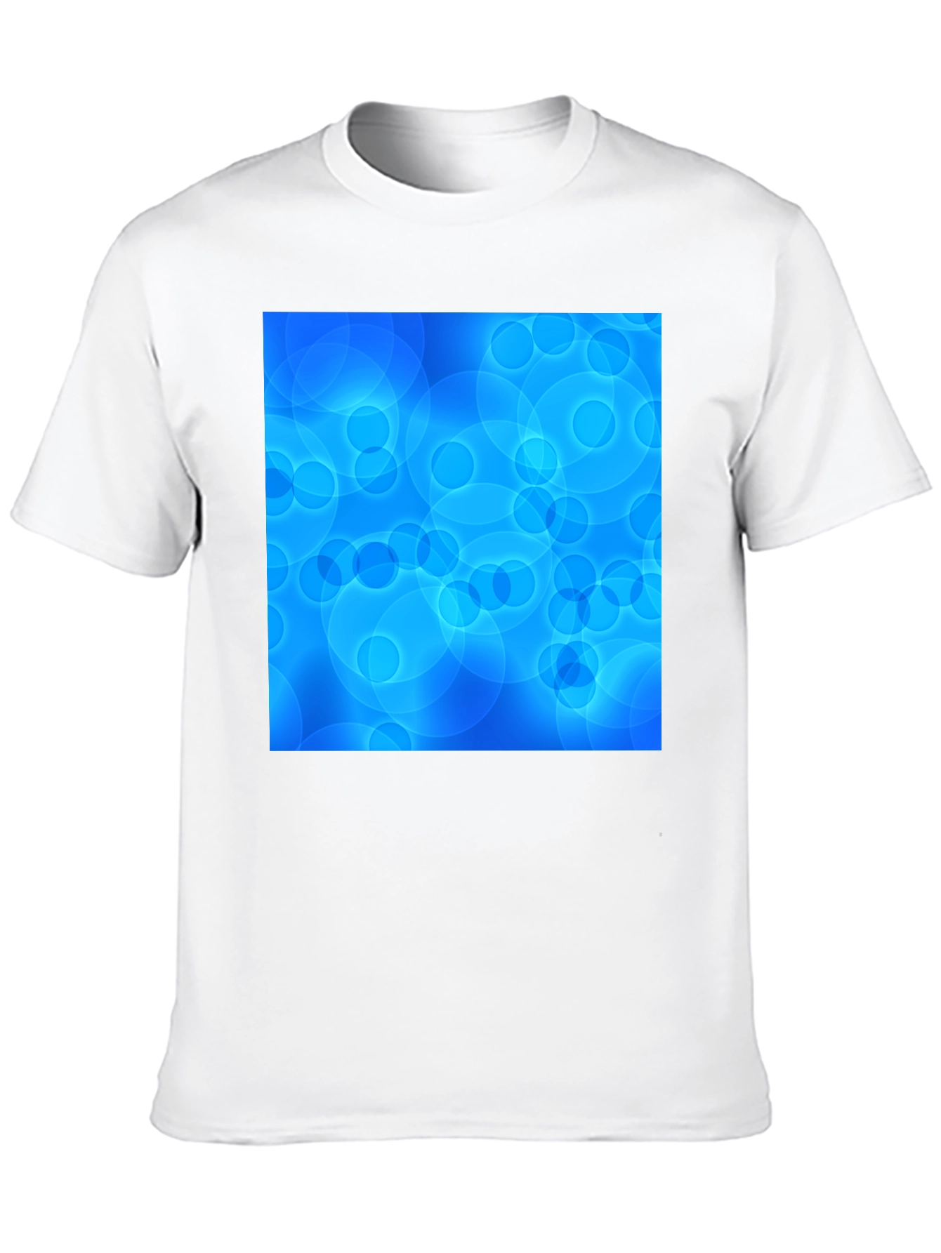 Blue Circle Pattern Graphic Tee - Stylish Unisex T-Shirt