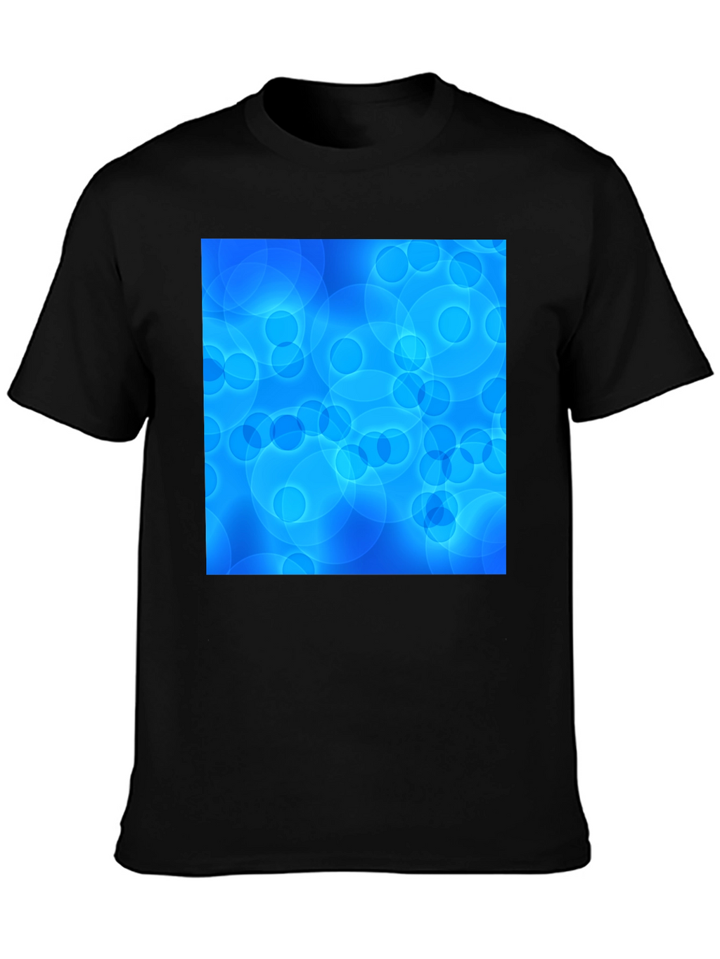 Blue Circle Pattern Graphic Tee - Stylish Unisex T-Shirt