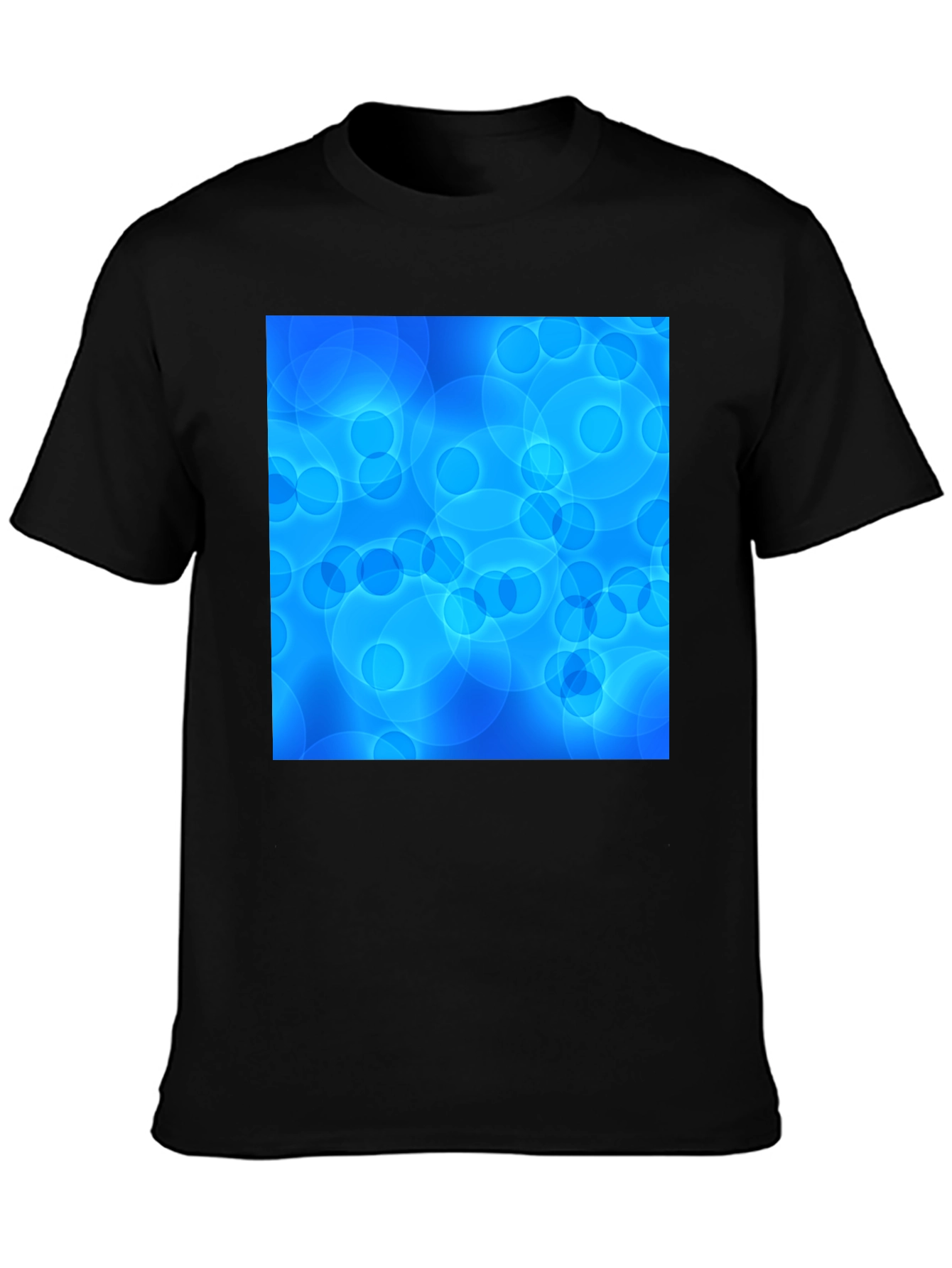 Blue Circle Pattern Graphic Tee - Stylish Unisex T-Shirt