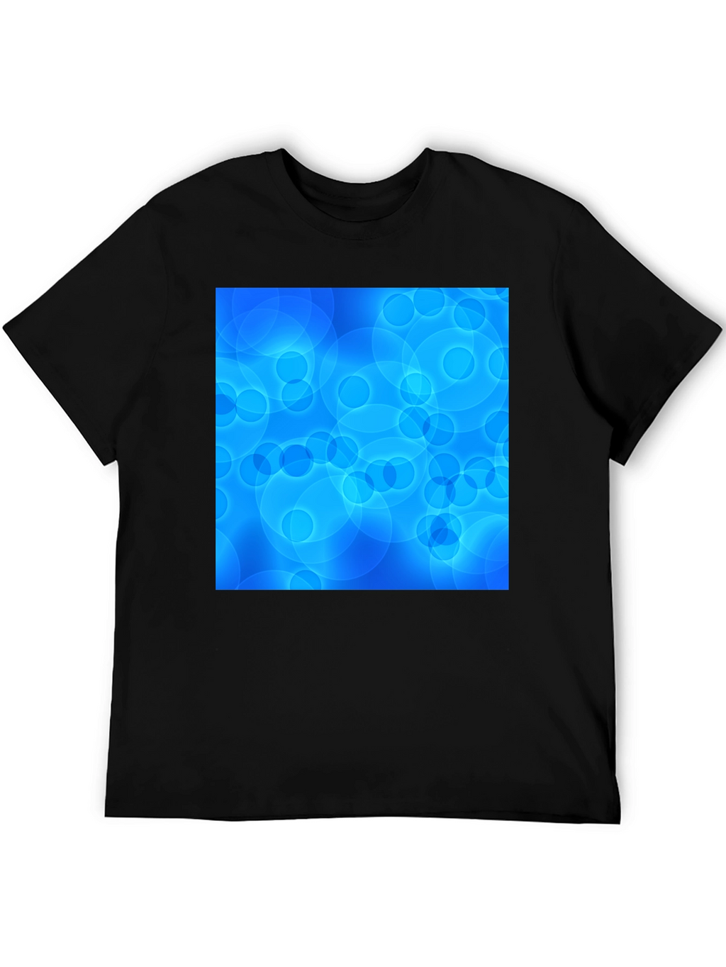 Blue Circle Pattern Graphic Tee - Stylish Unisex T-Shirt