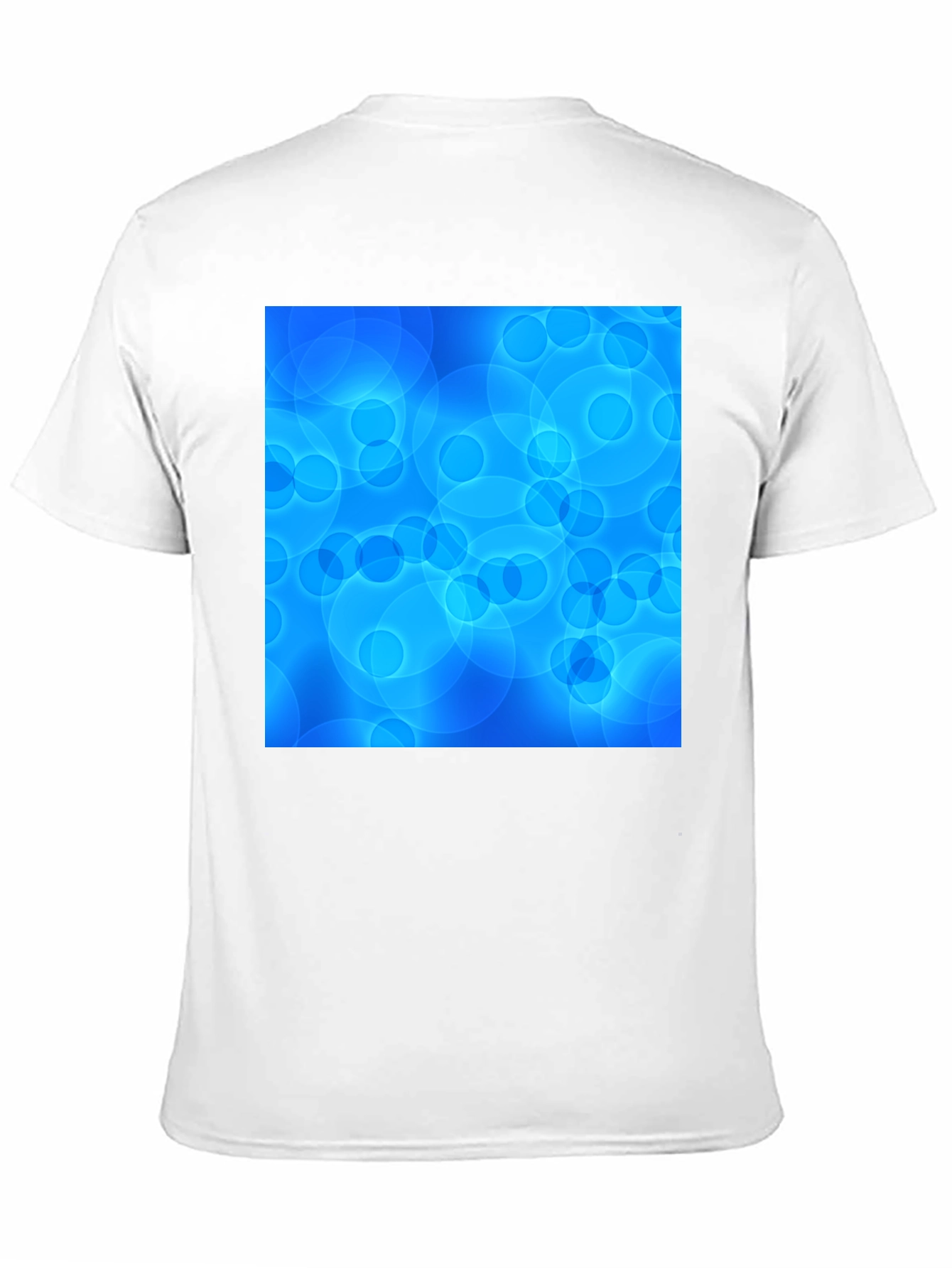 Blue Circle Pattern Graphic Tee - Stylish Unisex T-Shirt
