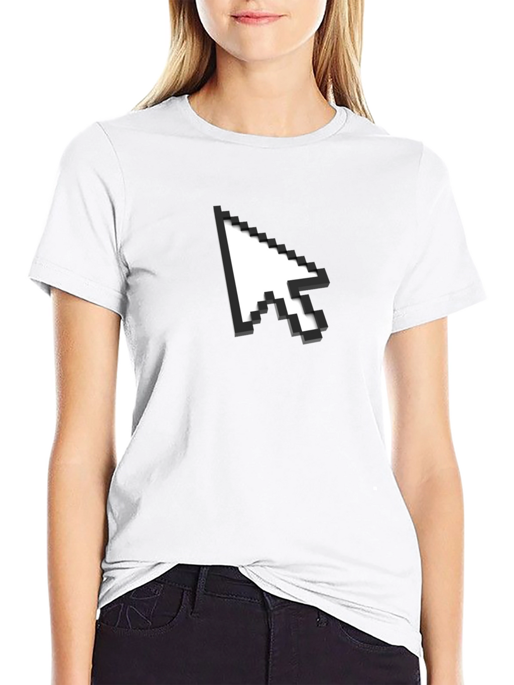 Pixel Arrow Graphic Black T-Shirt