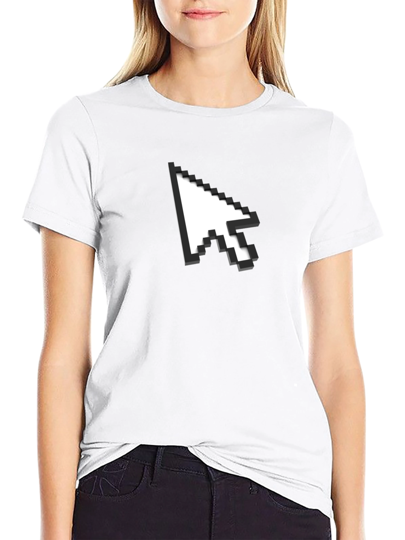 Pixel Arrow Graphic Black T-Shirt