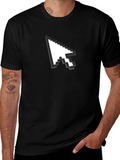 Pixel Arrow Graphic Black T-Shirt
