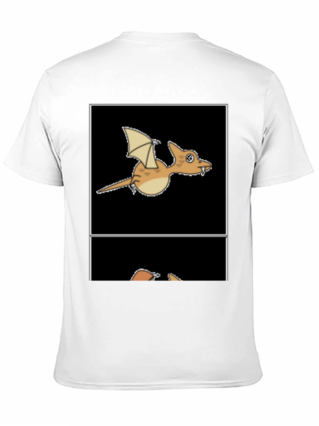 Cartoon Dinosaur Graphic Tee - Black T-Shirt