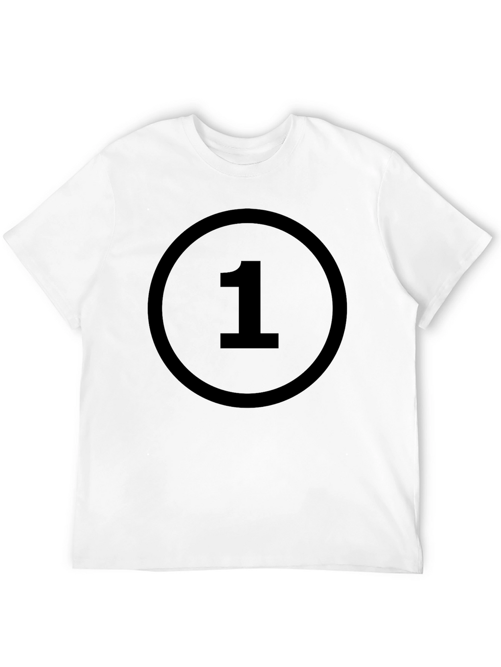 Number One Circle Graphic T-Shirt - Black