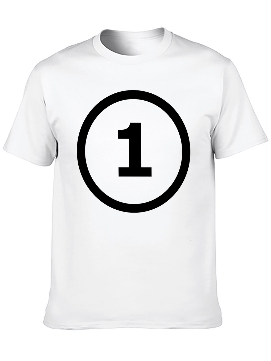 Number One Circle Graphic T-Shirt - Black