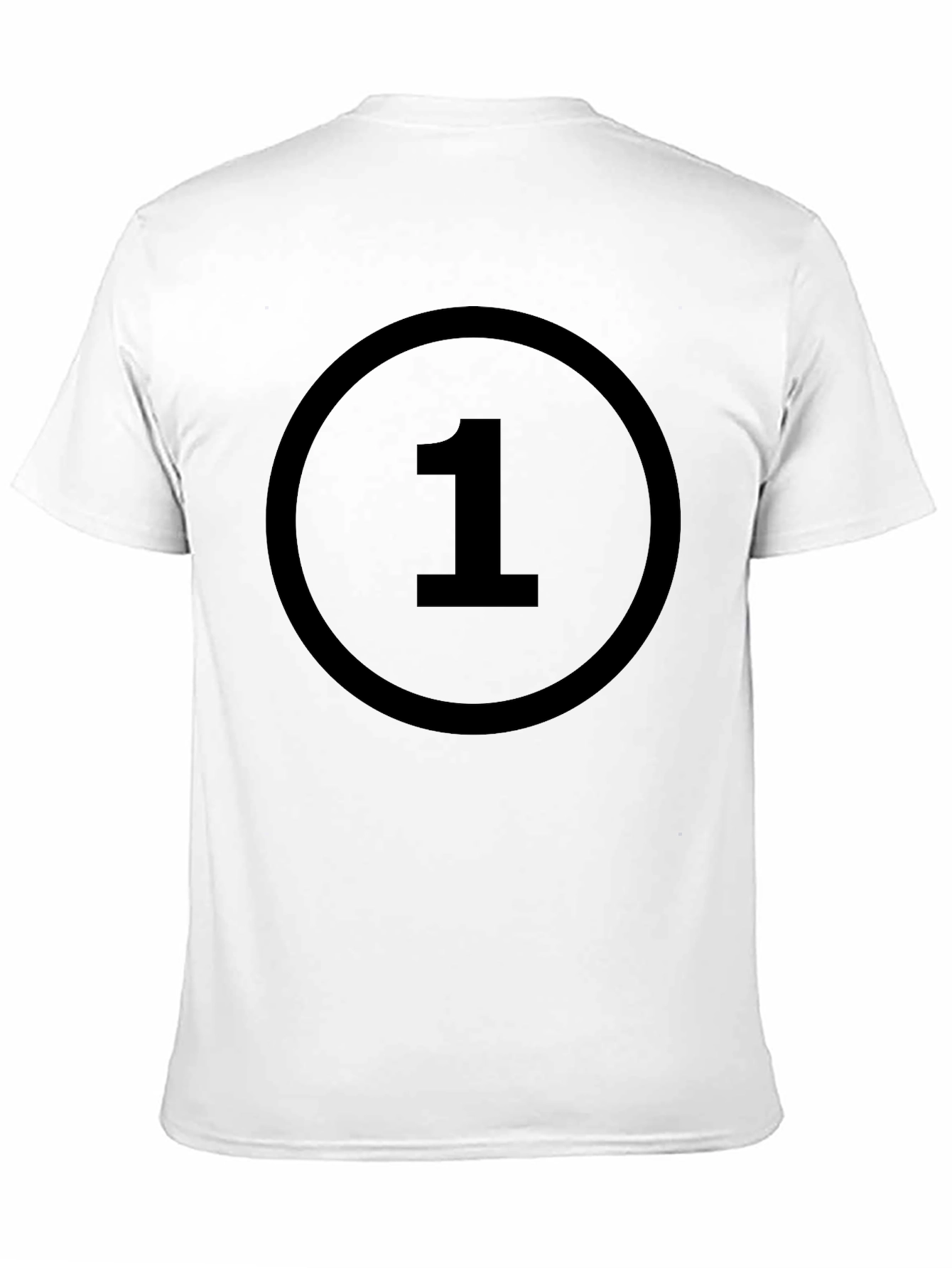 Number One Circle Graphic T-Shirt - Black