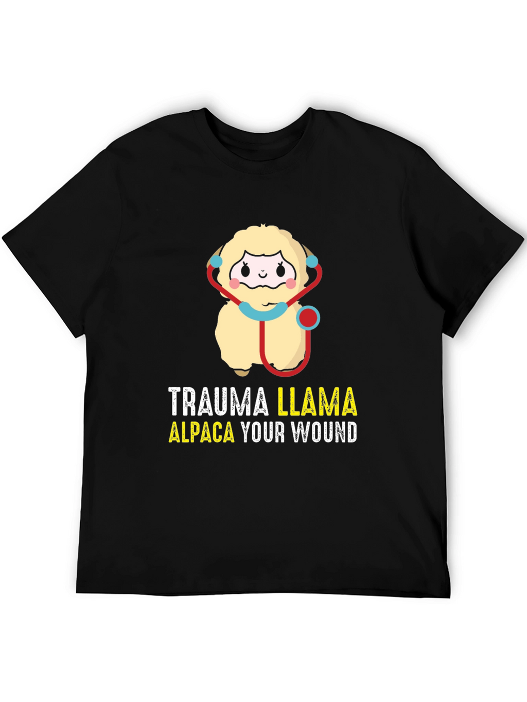 Trauma Llama Alpaca Funny Medical Humor T-Shirt