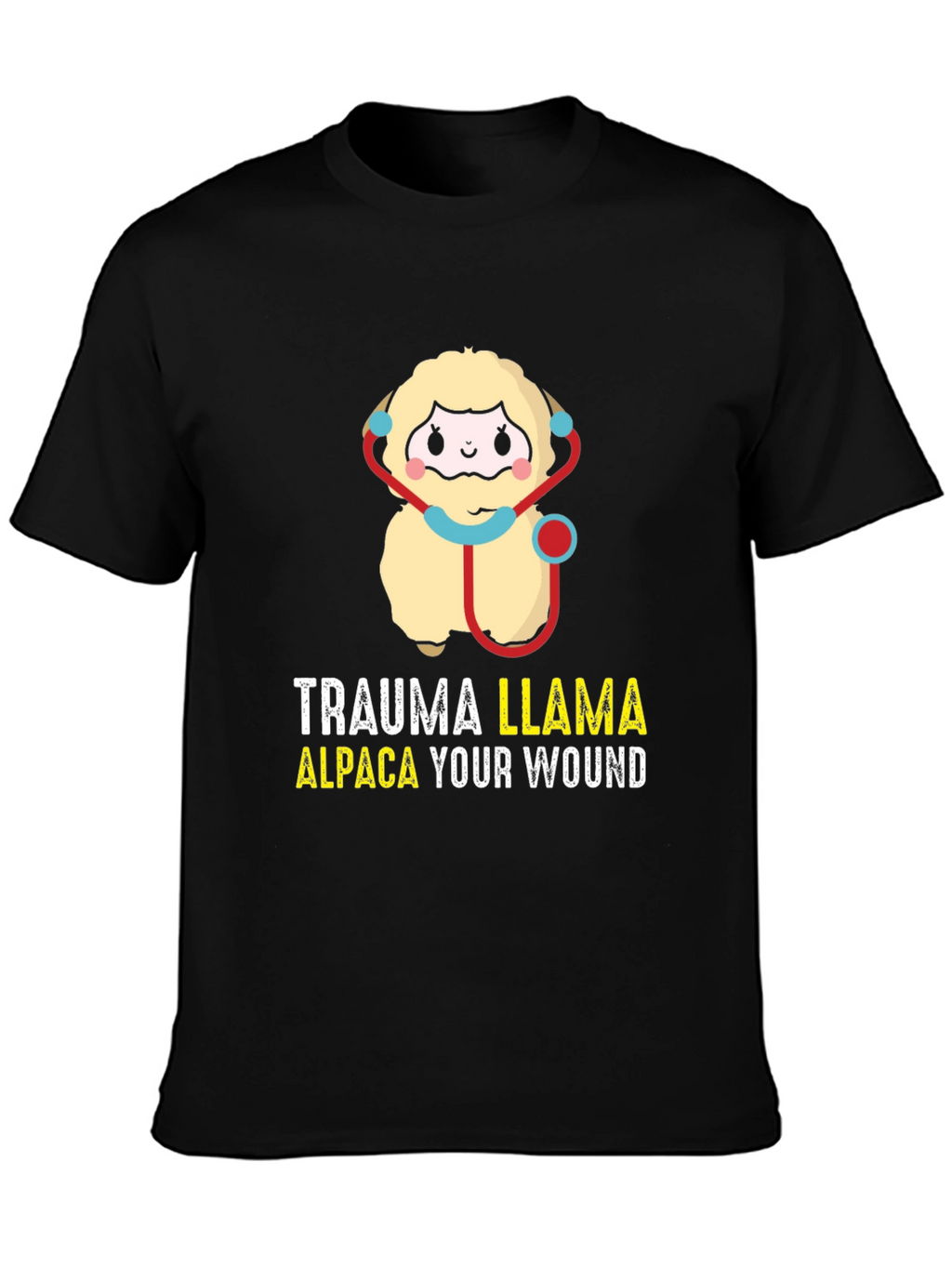Trauma Llama Alpaca Funny Medical Humor T-Shirt