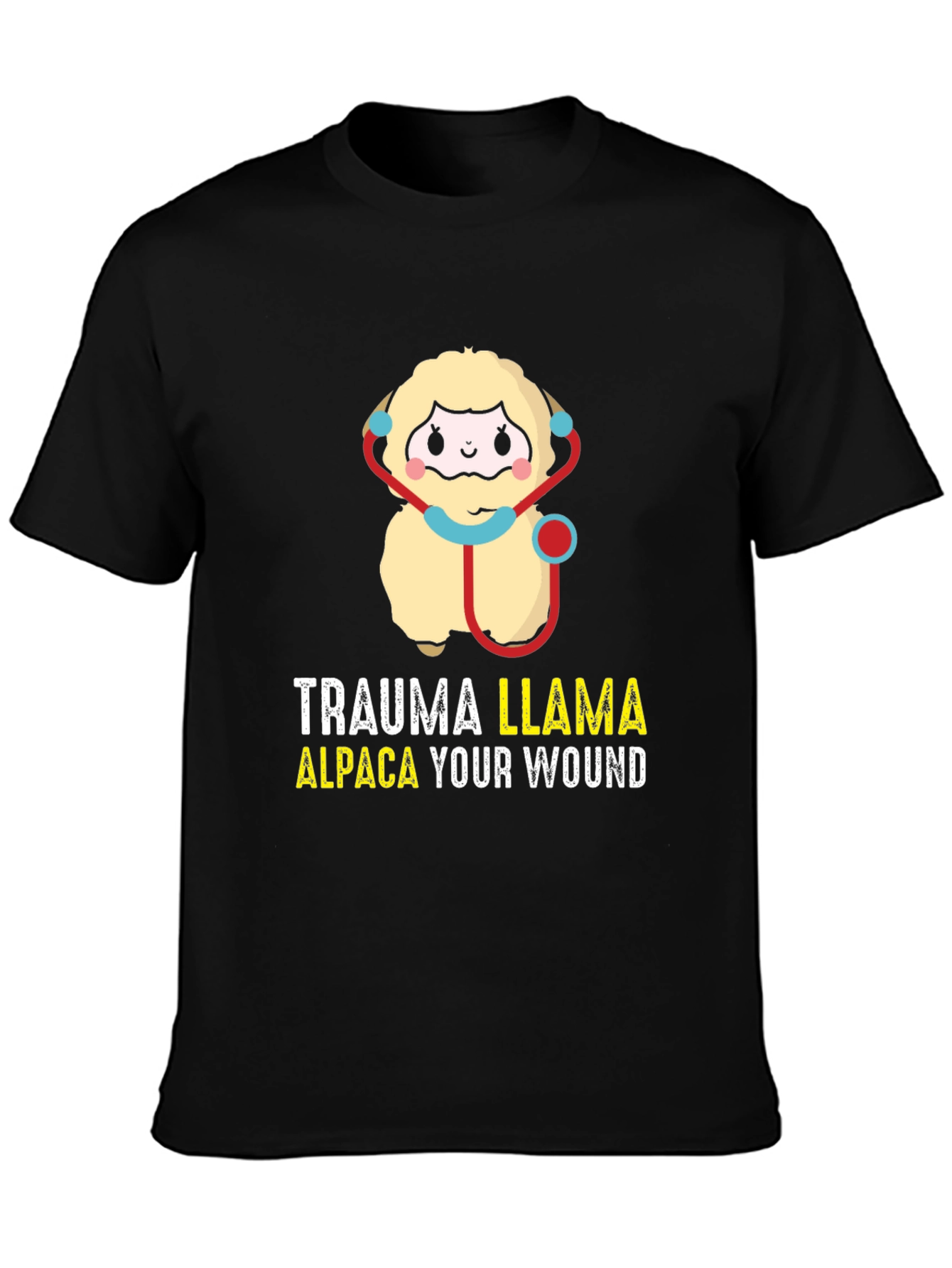 Trauma Llama Alpaca Funny Medical Humor T-Shirt