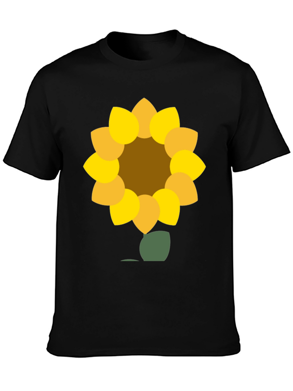 Sunflower Graphic Tee - Black Cotton Blend
