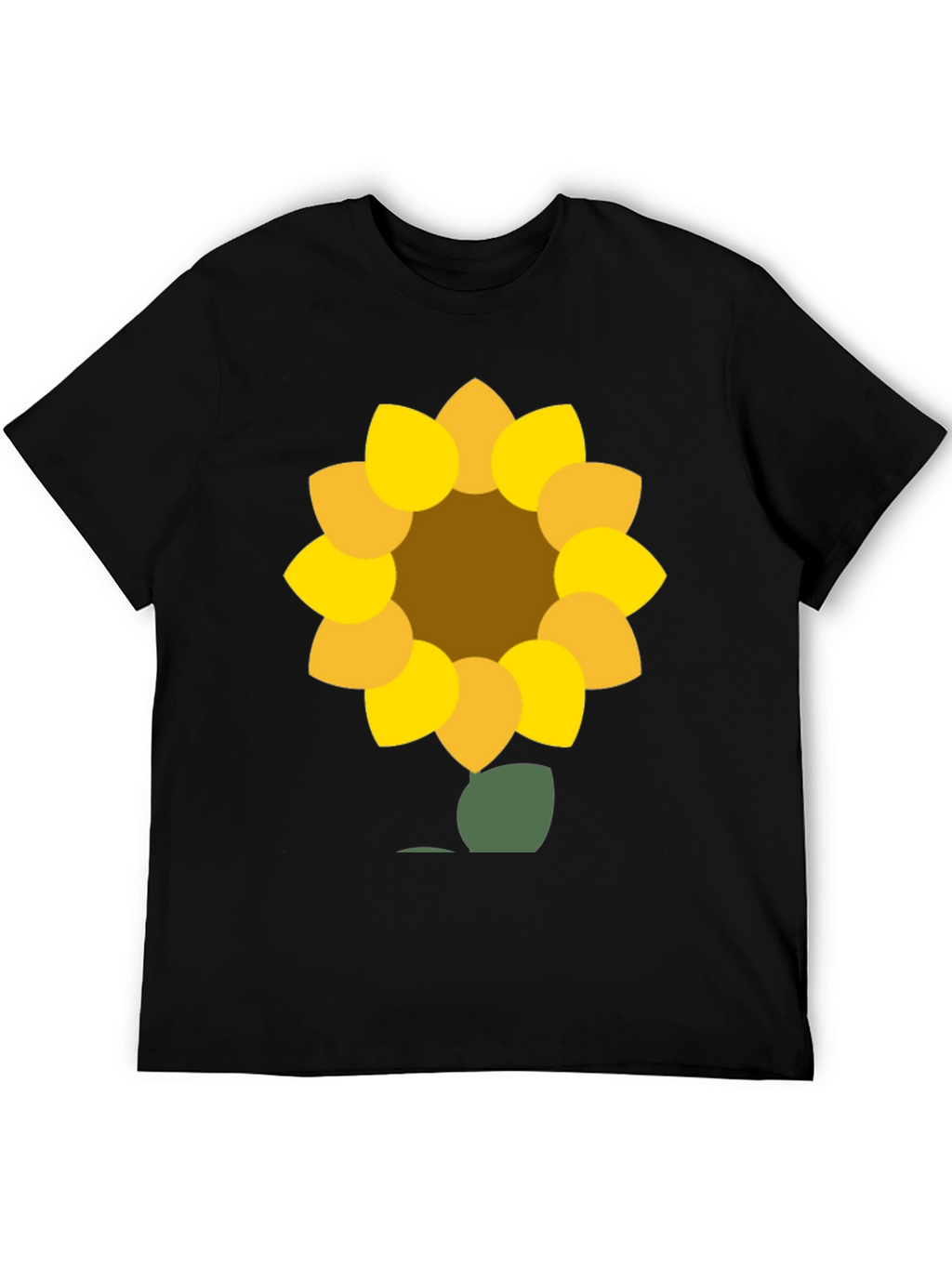 Sunflower Graphic Tee - Black Cotton Blend