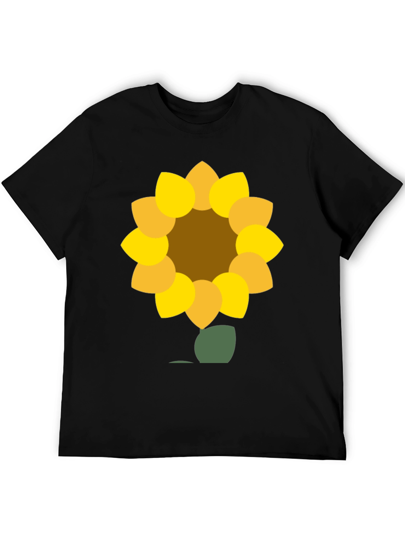 Sunflower Graphic Tee - Black Cotton Blend