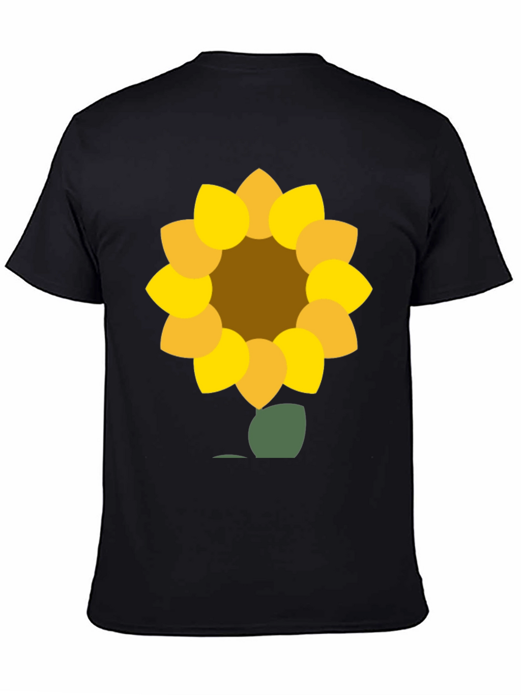 Sunflower Graphic Tee - Black Cotton Blend