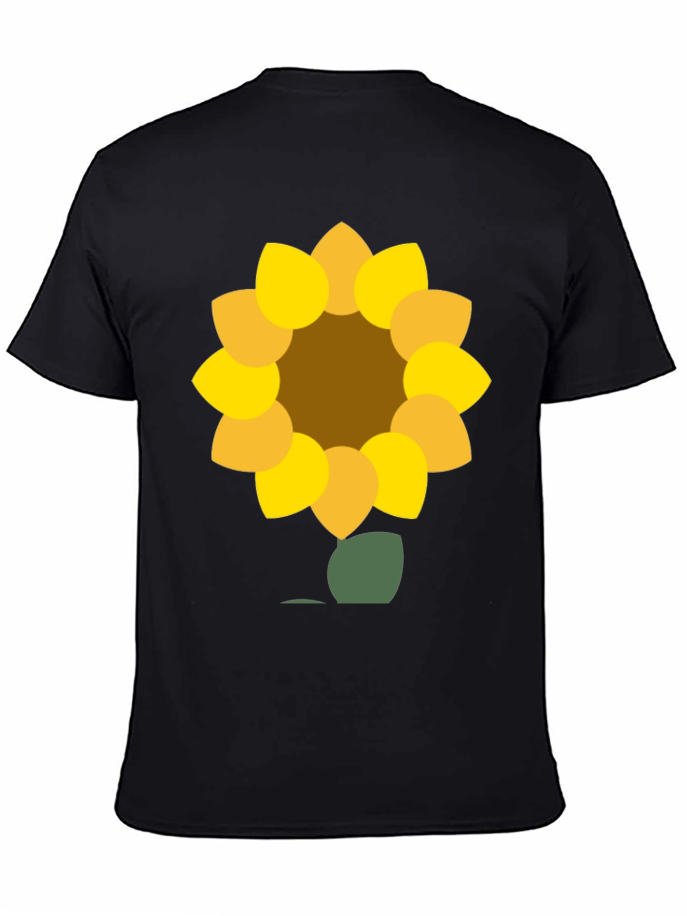 Sunflower Graphic Tee - Black Cotton Blend