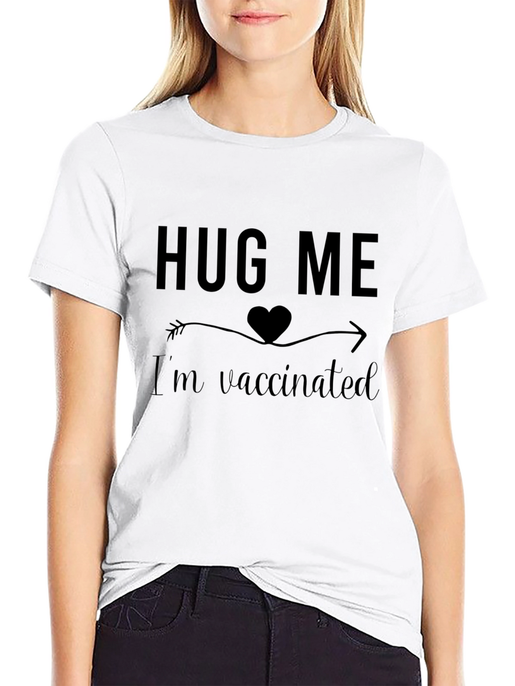 Hug Me Im Vaccinated Graphic T-Shirt