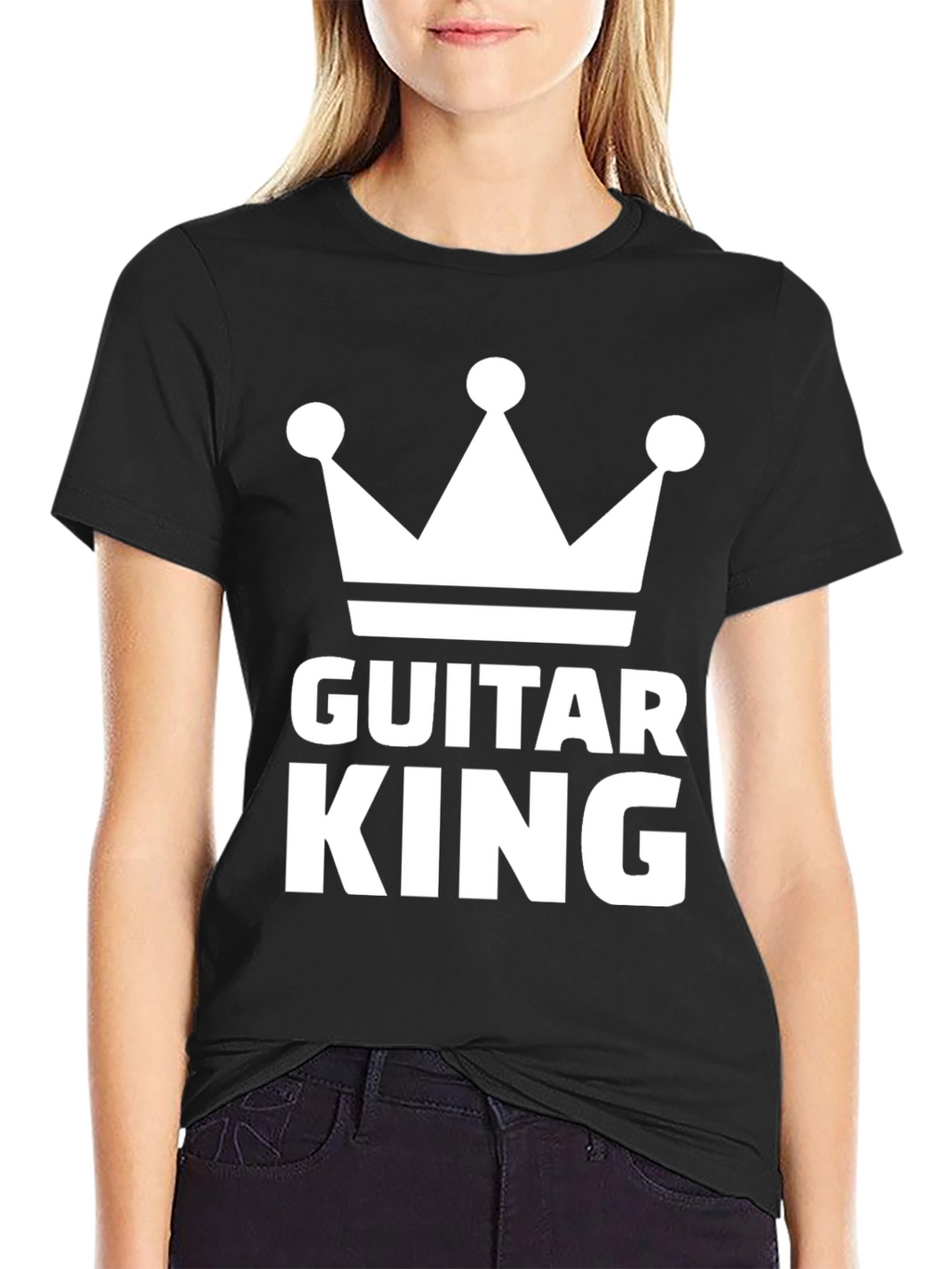 Guitar King Graphic Tee - Musicians Crown T-Shirt