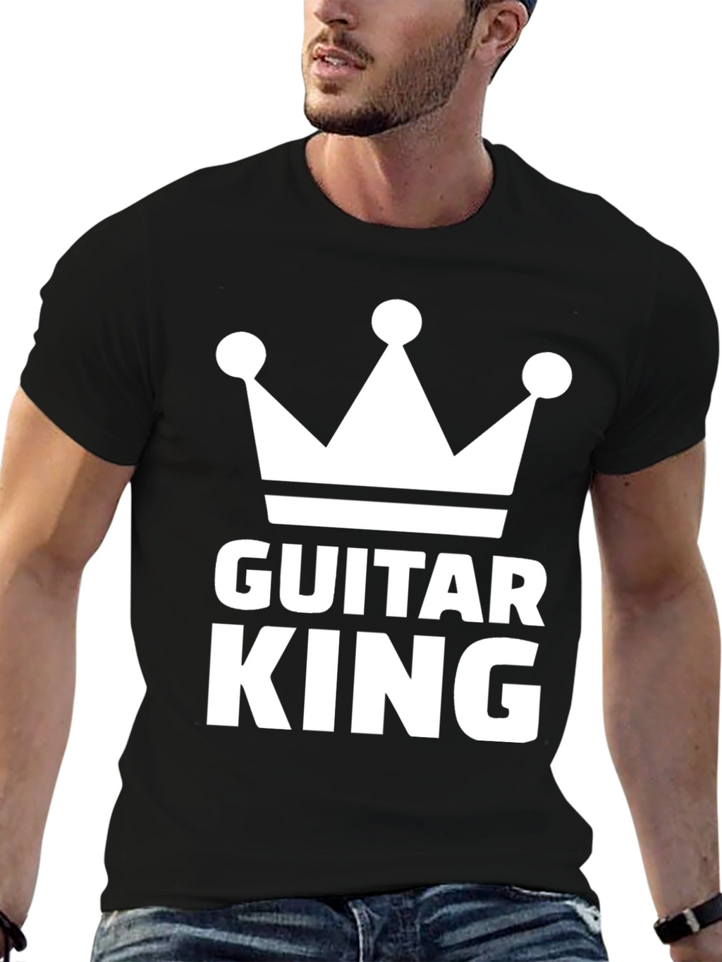 Guitar King Graphic Tee - Musicians Crown T-Shirt