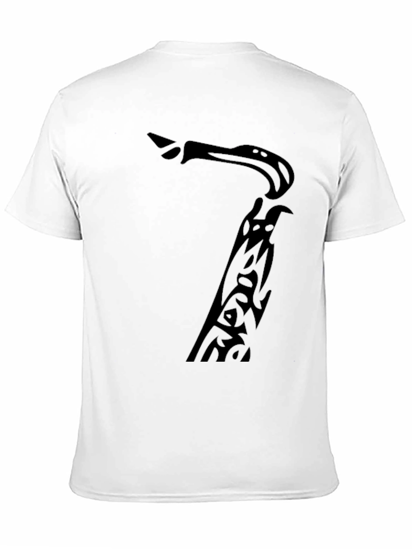 Saxophone Tribal Graphic Black T-Shirt