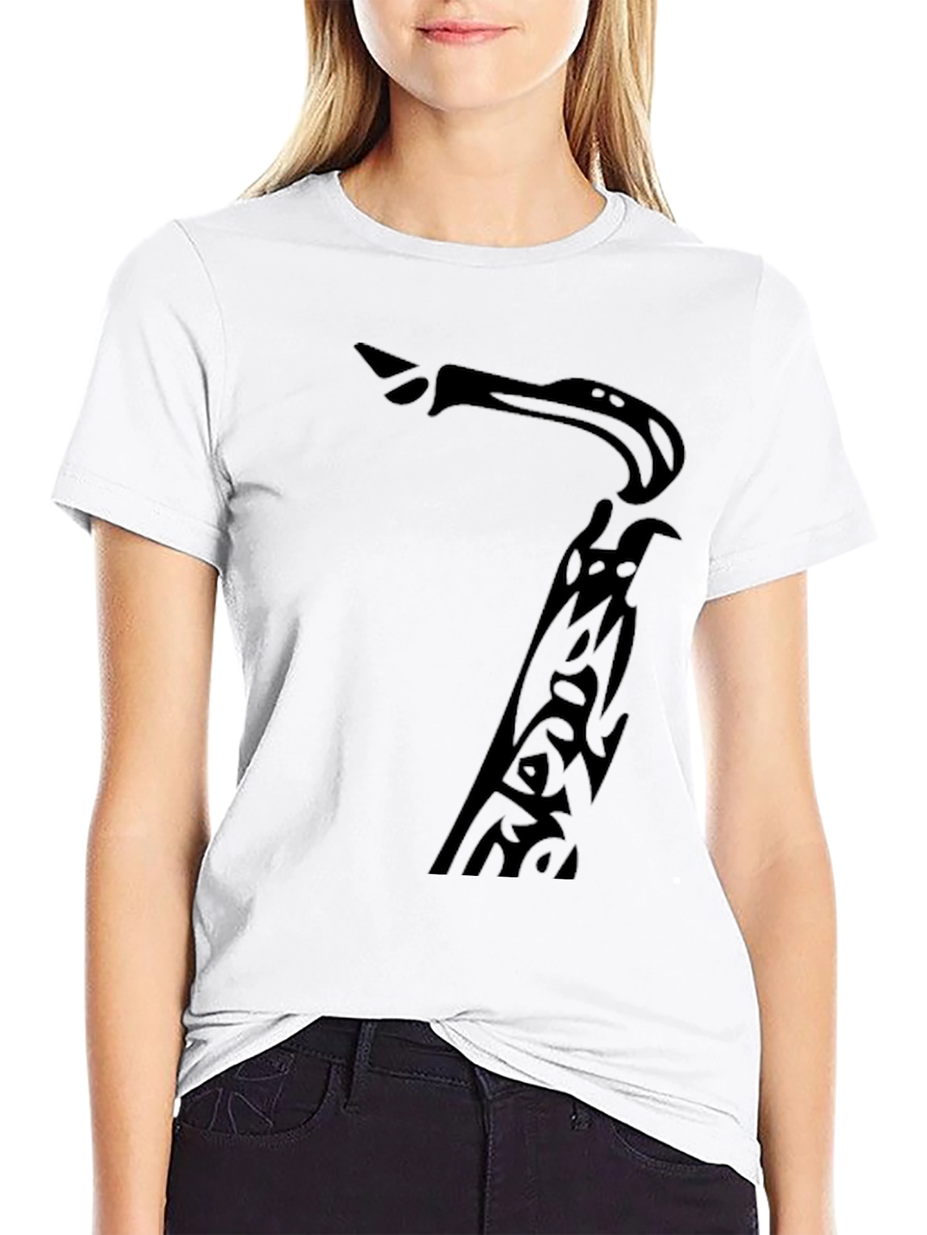 Saxophone Tribal Graphic Black T-Shirt