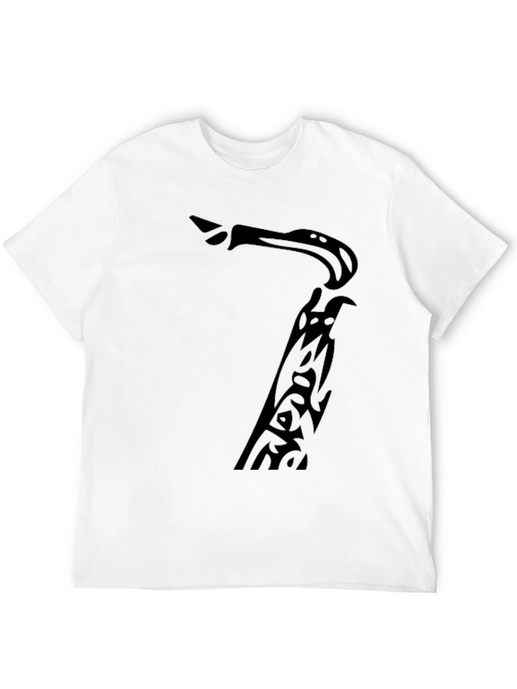 Saxophone Tribal Graphic Black T-Shirt