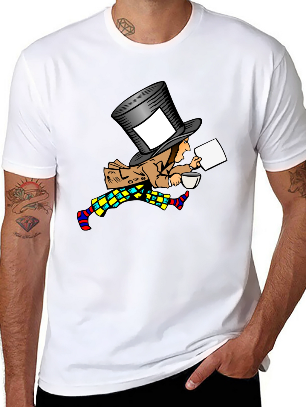 Mad Hatter Cartoon Graphic T-Shirt