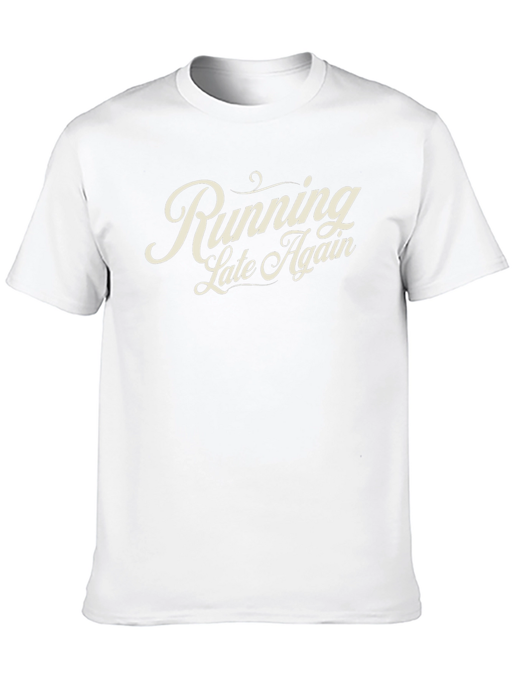 Running Late Again Black Graphic Tee
